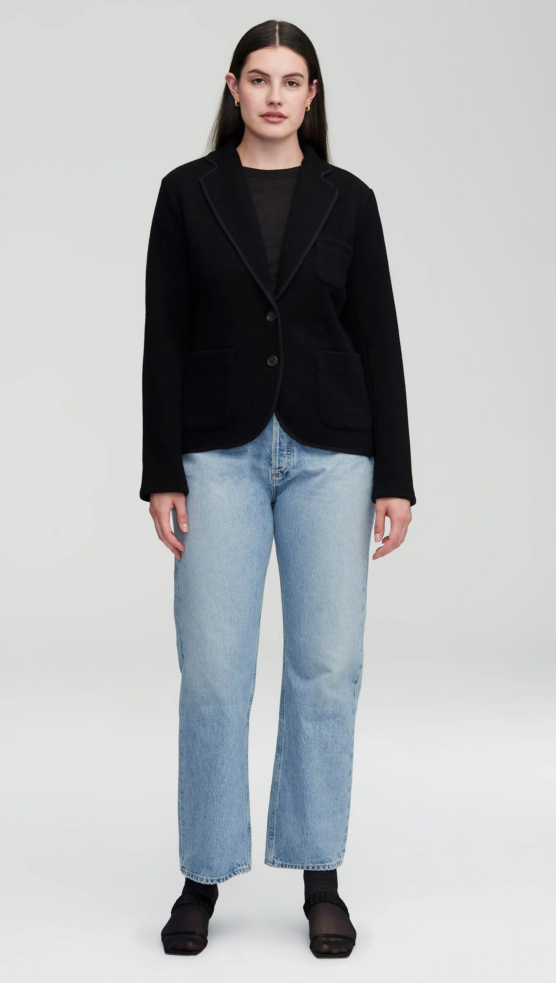 Everyday Knit Blazer in Merino Wool | Black sold by Argent product image thumbnail 2