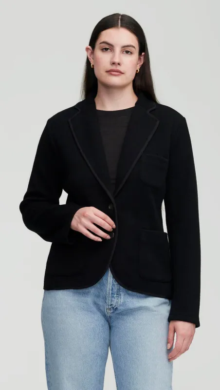 Everyday Knit Blazer in Merino Wool | Black sold by Argent