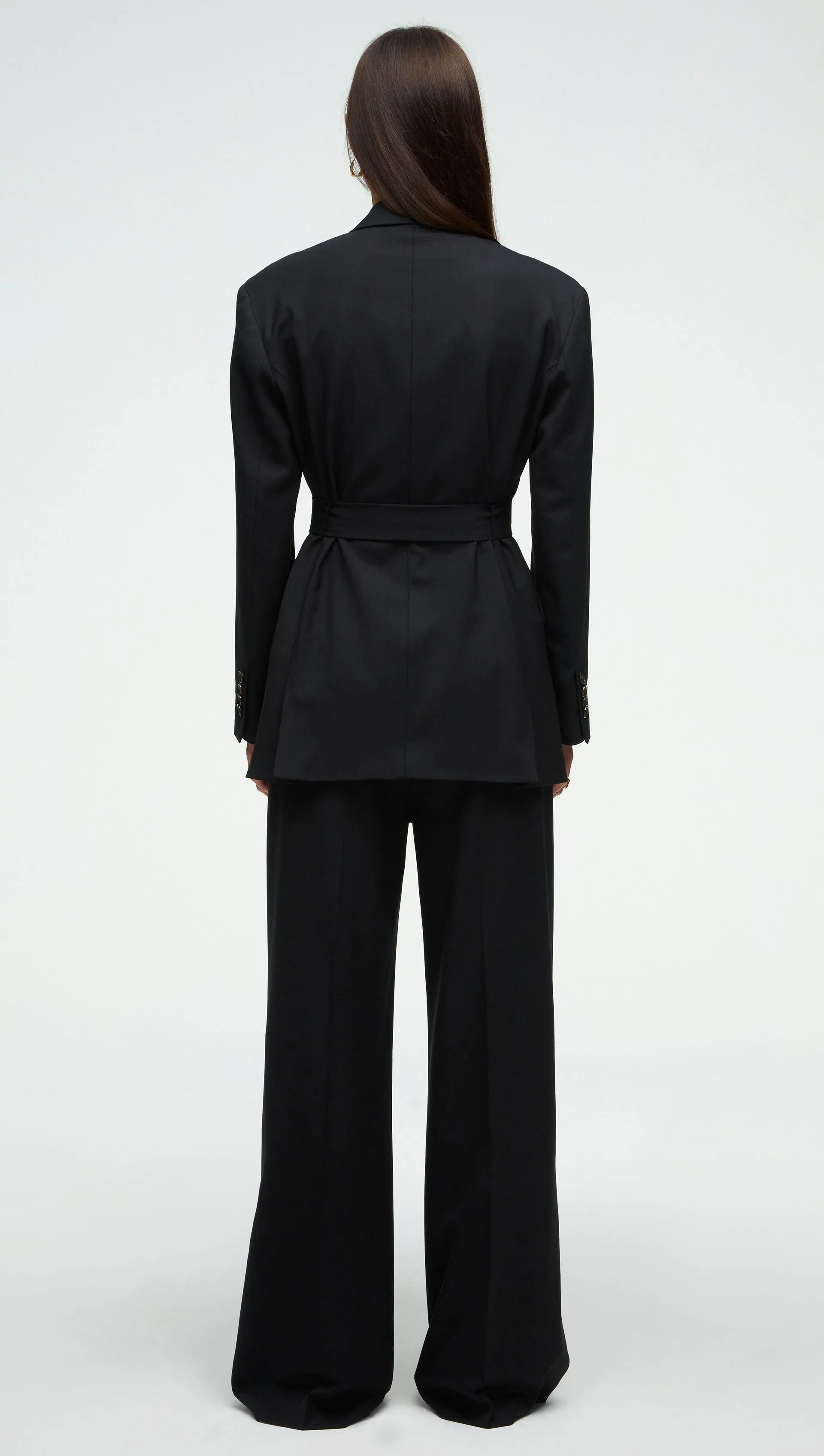 Belted Blazer in Seasonless Wool | Black sold by Argent product image thumbnail 4