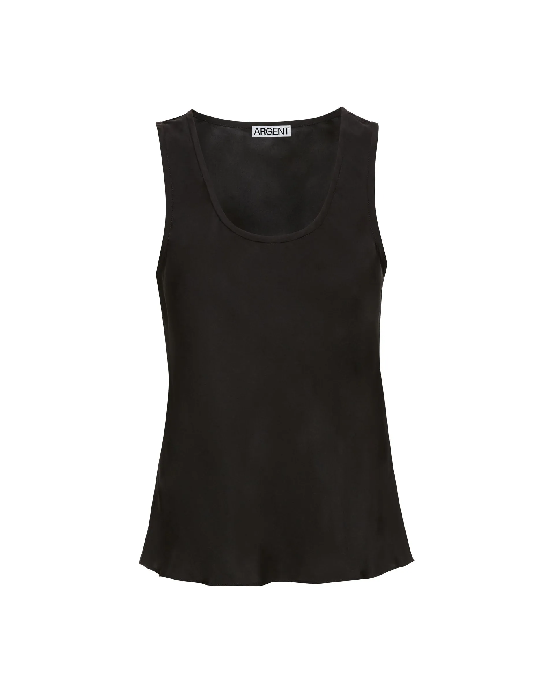 Tank in Matte-side Silk Charmeuse | Black sold by Argent product image thumbnail 5