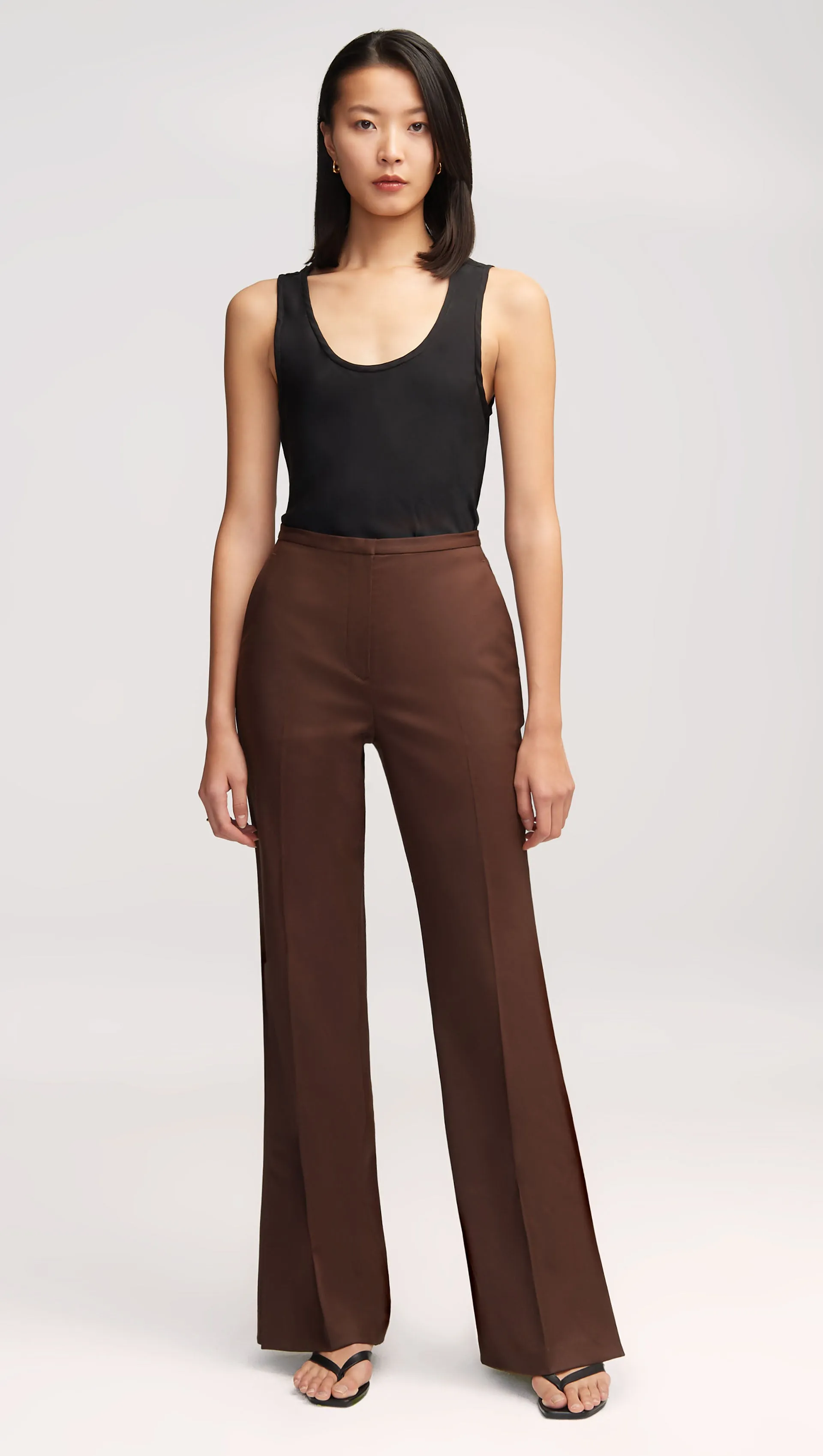 Tank in Matte-side Silk Charmeuse | Black sold by Argent product image thumbnail 4