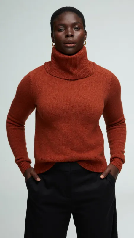 Chunky Turtleneck in Wool-Cashmere | Auburn sold by Argent