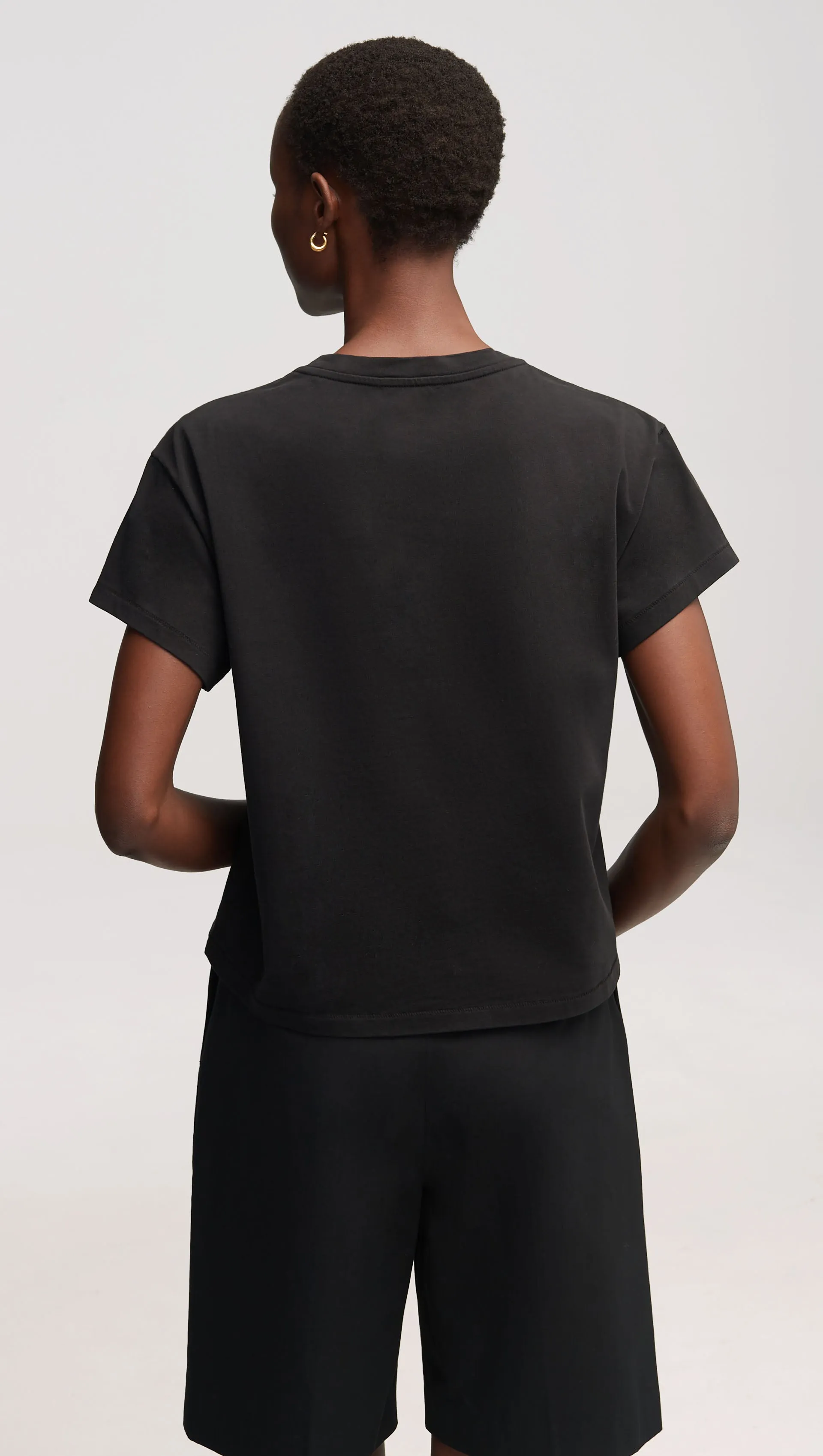 Shrunken Tee in Cotton Jersey | Black sold by Argent product image thumbnail 4