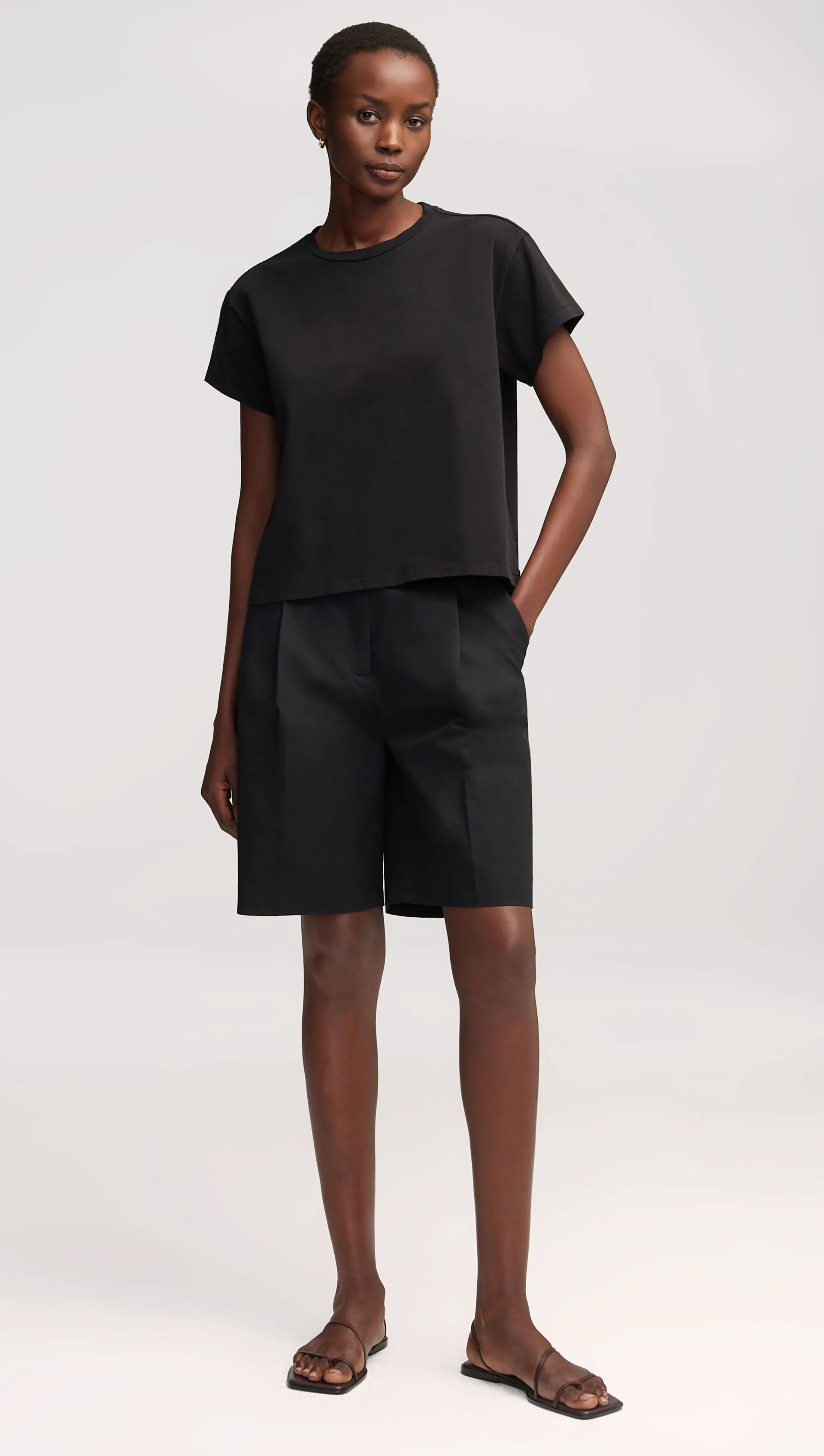 Shrunken Tee in Cotton Jersey | Black sold by Argent product image thumbnail 3