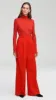 Single Pleat Trouser in Wool Twill | Scarlet sold by Argent