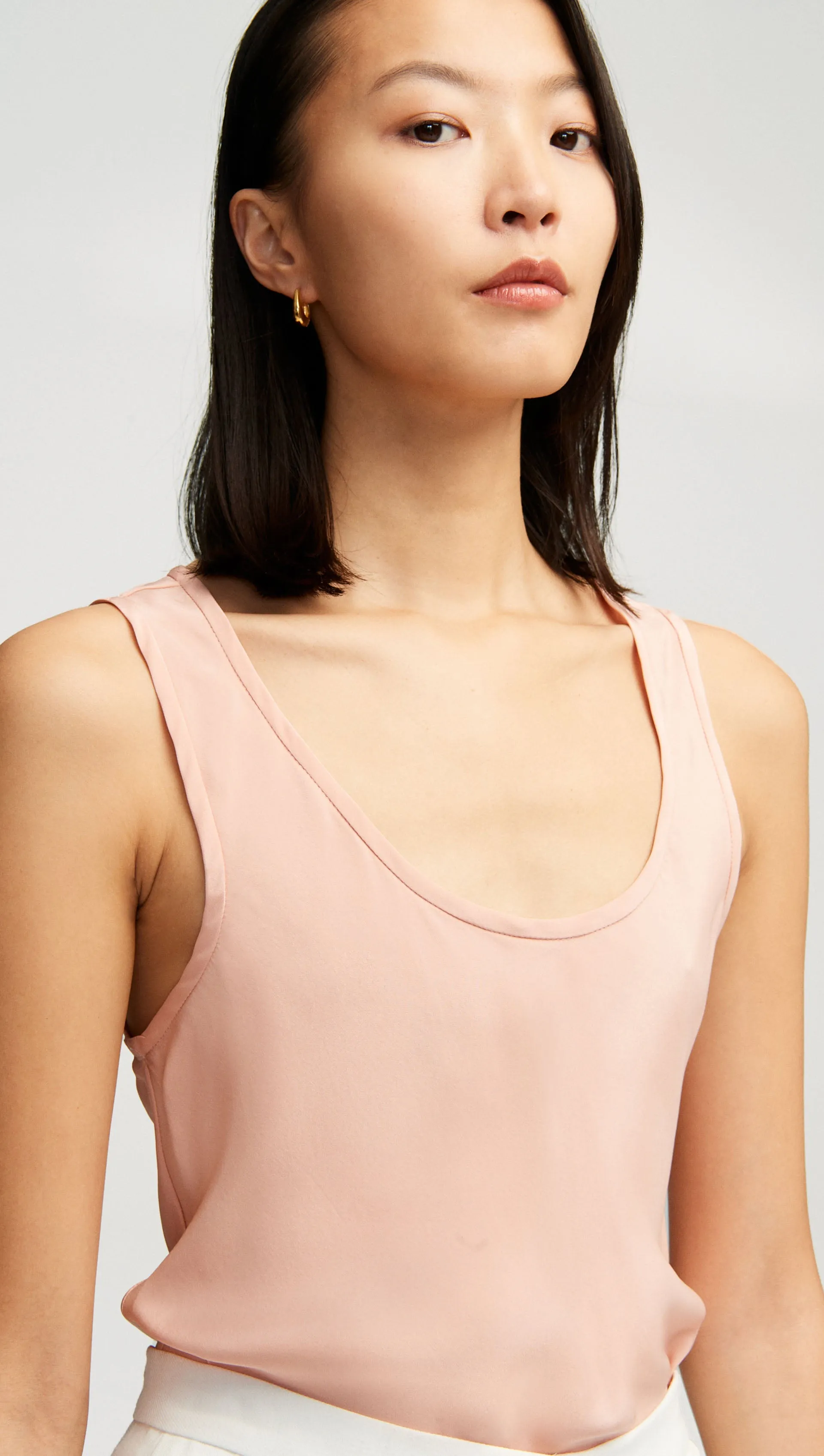 Tank in Matte-side Silk Charmeuse | Dusty Pink sold by Argent product image thumbnail 2