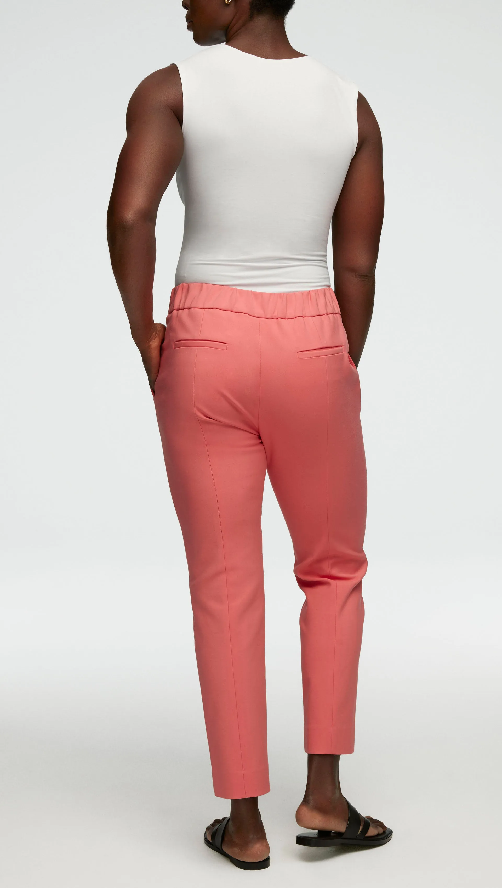 Flex Waist Trouser in Performance Cotton | Watermelon sold by Argent product image thumbnail 3