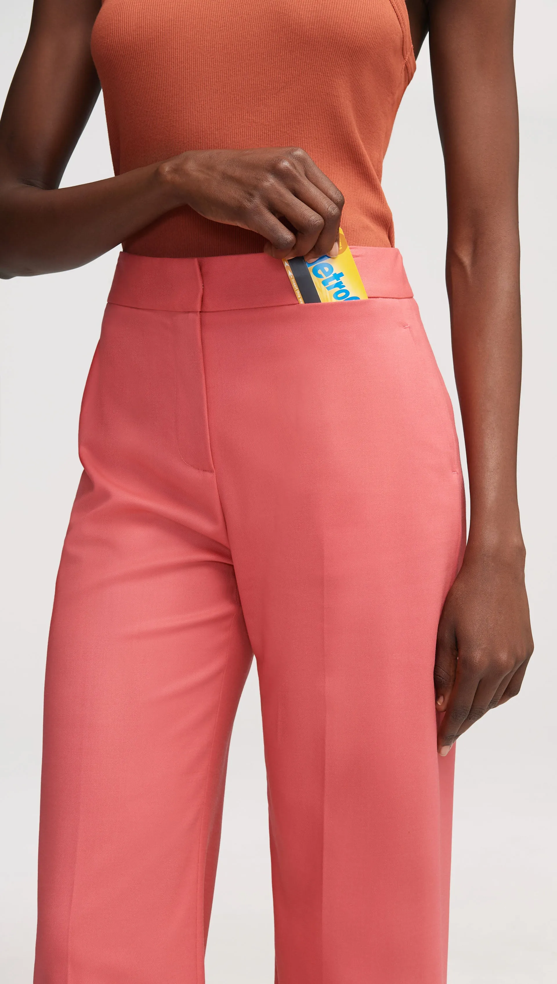 Wide Leg Trouser in Seasonless Wool | Salmon sold by Argent product image thumbnail 3