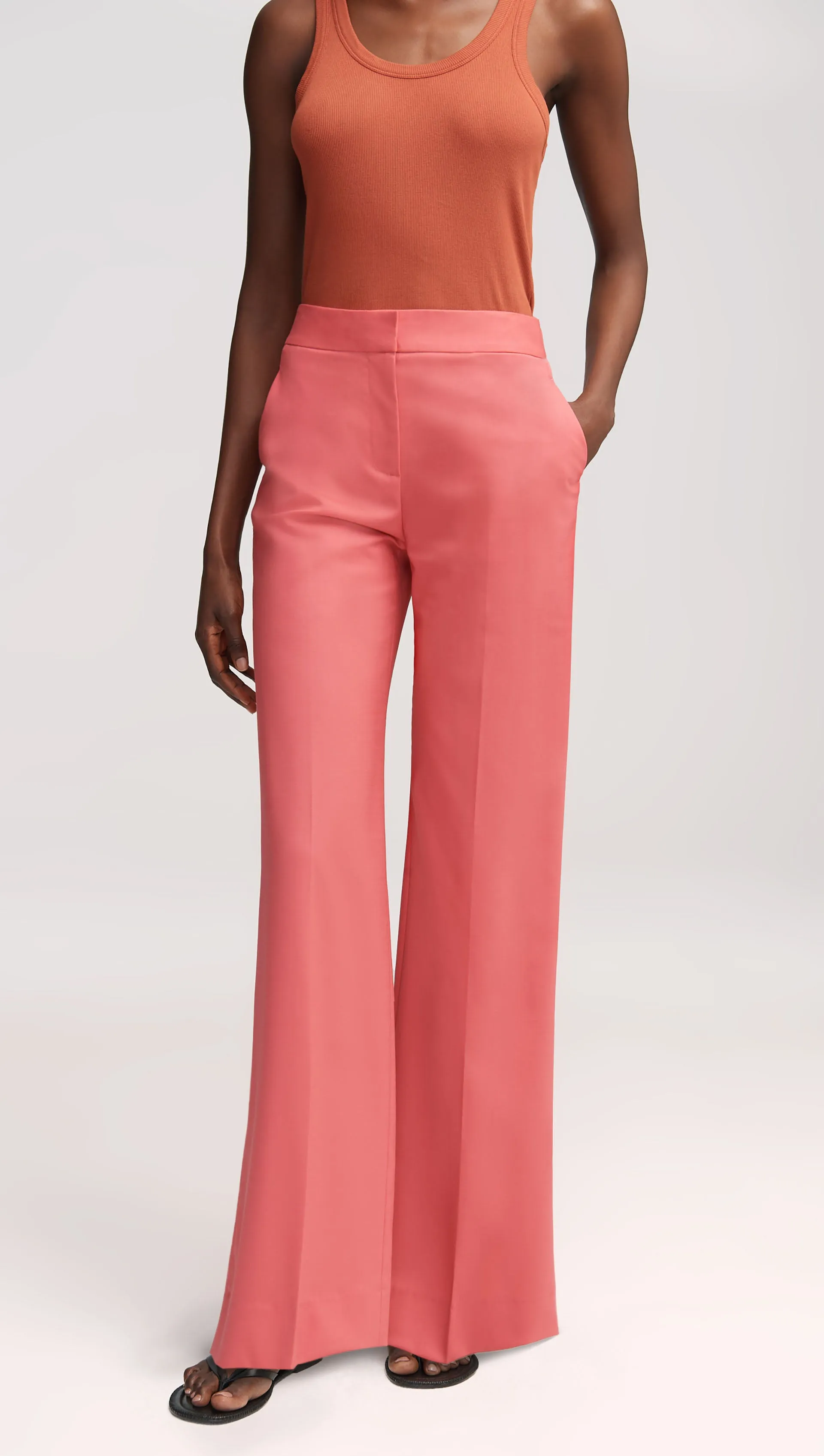 Wide Leg Trouser in Seasonless Wool | Salmon sold by Argent product image thumbnail 2