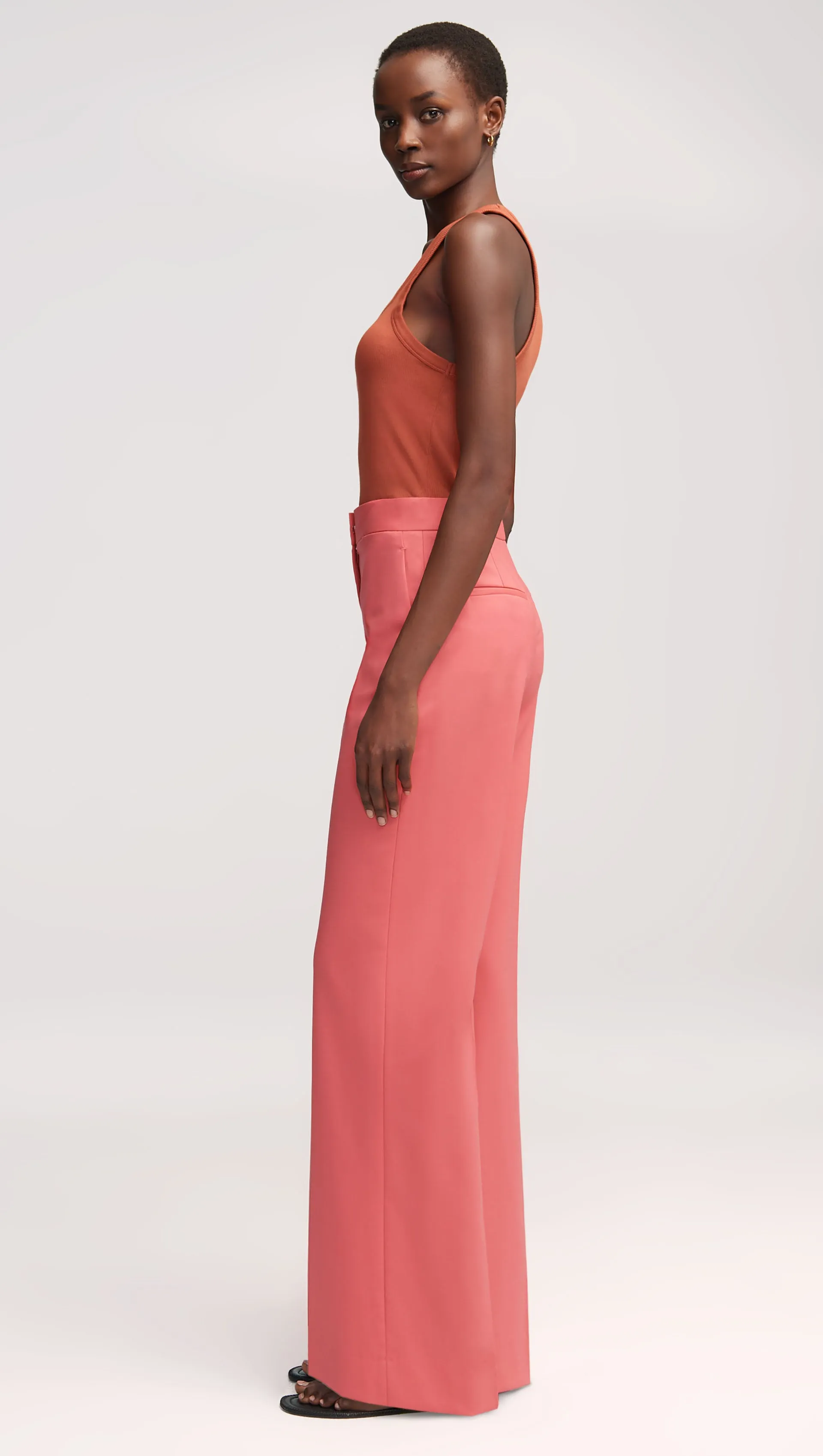 Wide Leg Trouser in Seasonless Wool | Salmon sold by Argent product image thumbnail 4