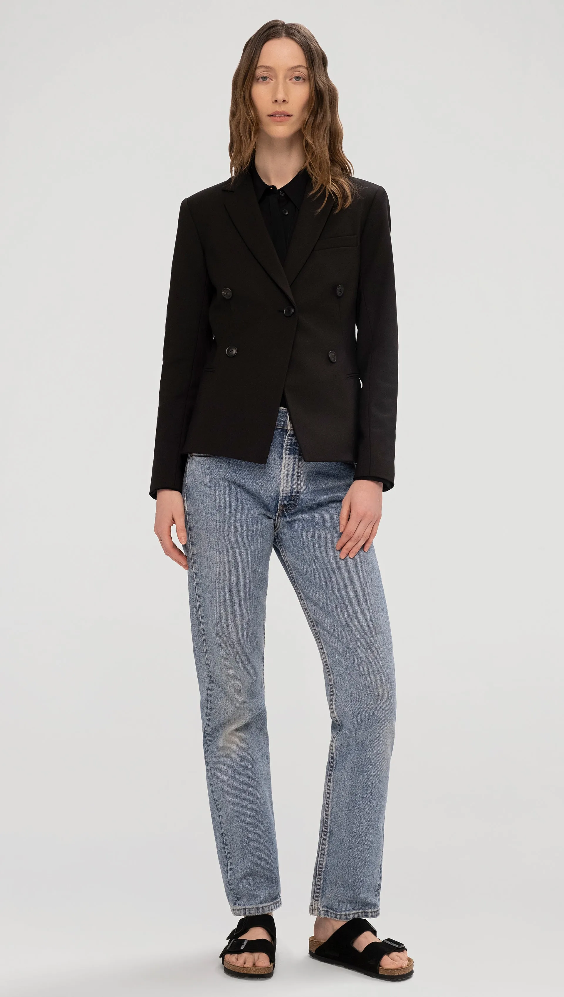 Crossover Blazer in Performance Cotton | Black sold by Argent product image thumbnail 2