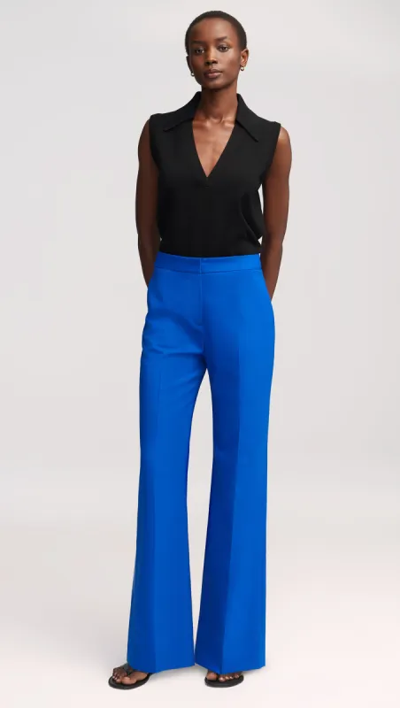 Wide Leg Trouser in Seasonless Wool | Royal Blue sold by Argent