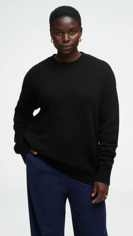 Oversized Sweater in Wool-Cashmere | Black sold by Argent