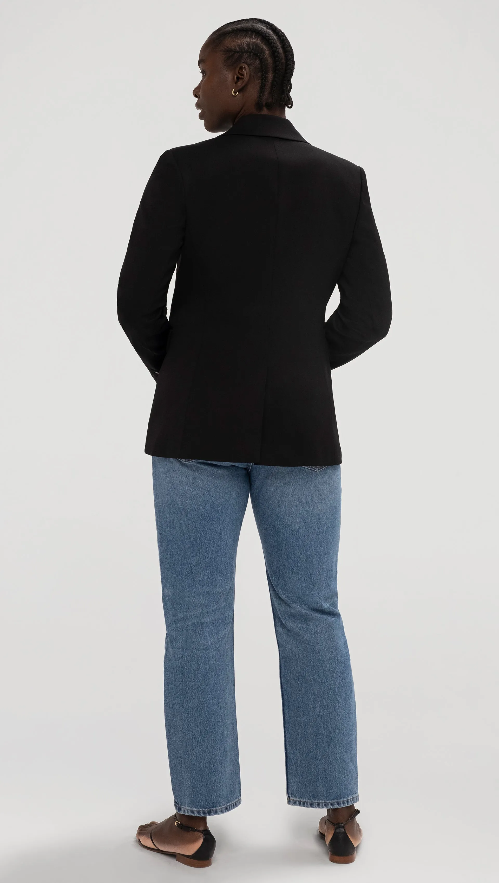 Single Button Blazer in Seasonless Wool | Black sold by Argent product image thumbnail 5