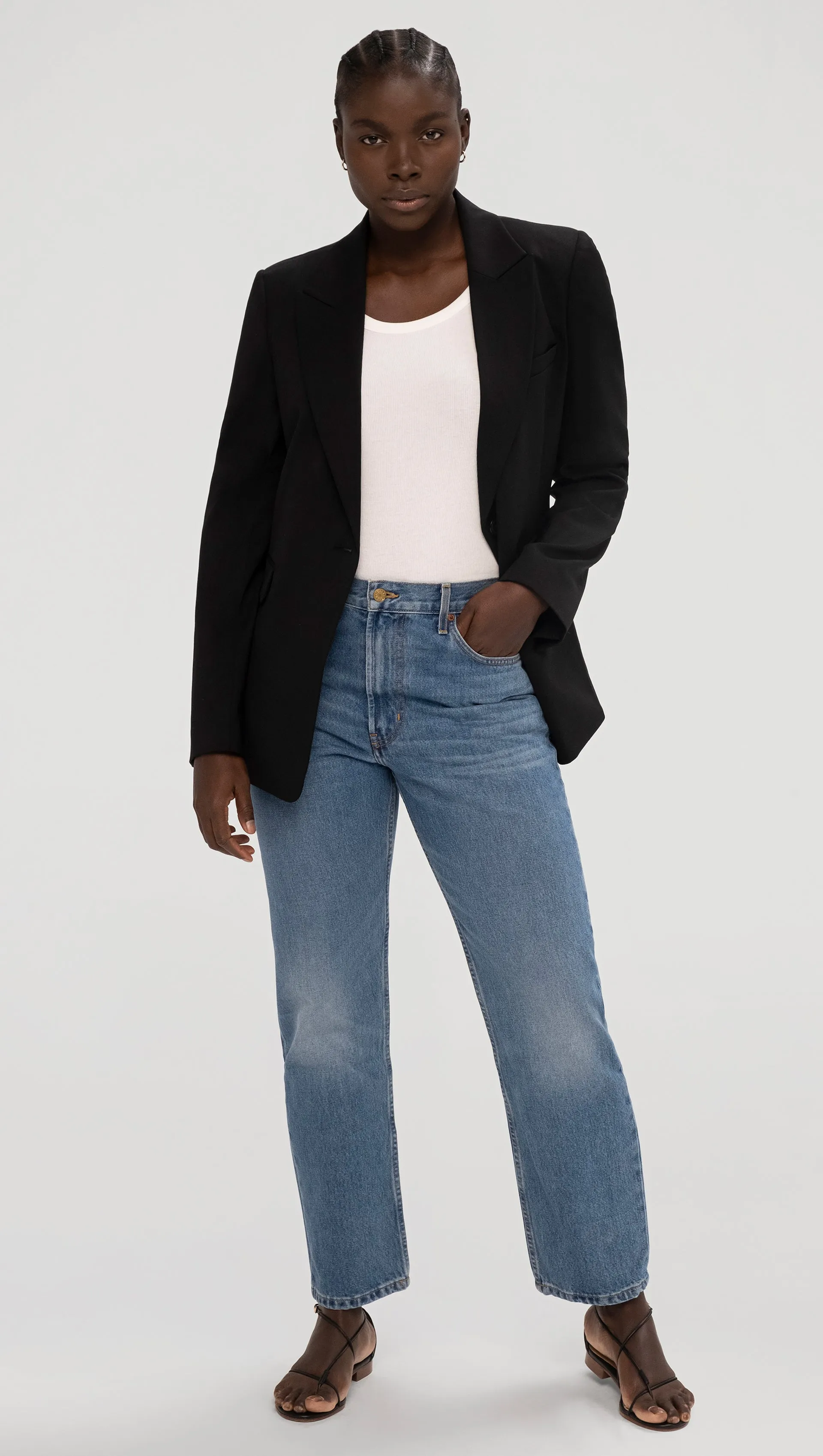 Single Button Blazer in Seasonless Wool | Black sold by Argent product image thumbnail 2