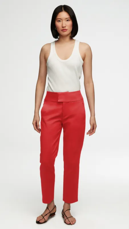 Flex Waist Trouser in Performance Cotton | Poppy sold by Argent
