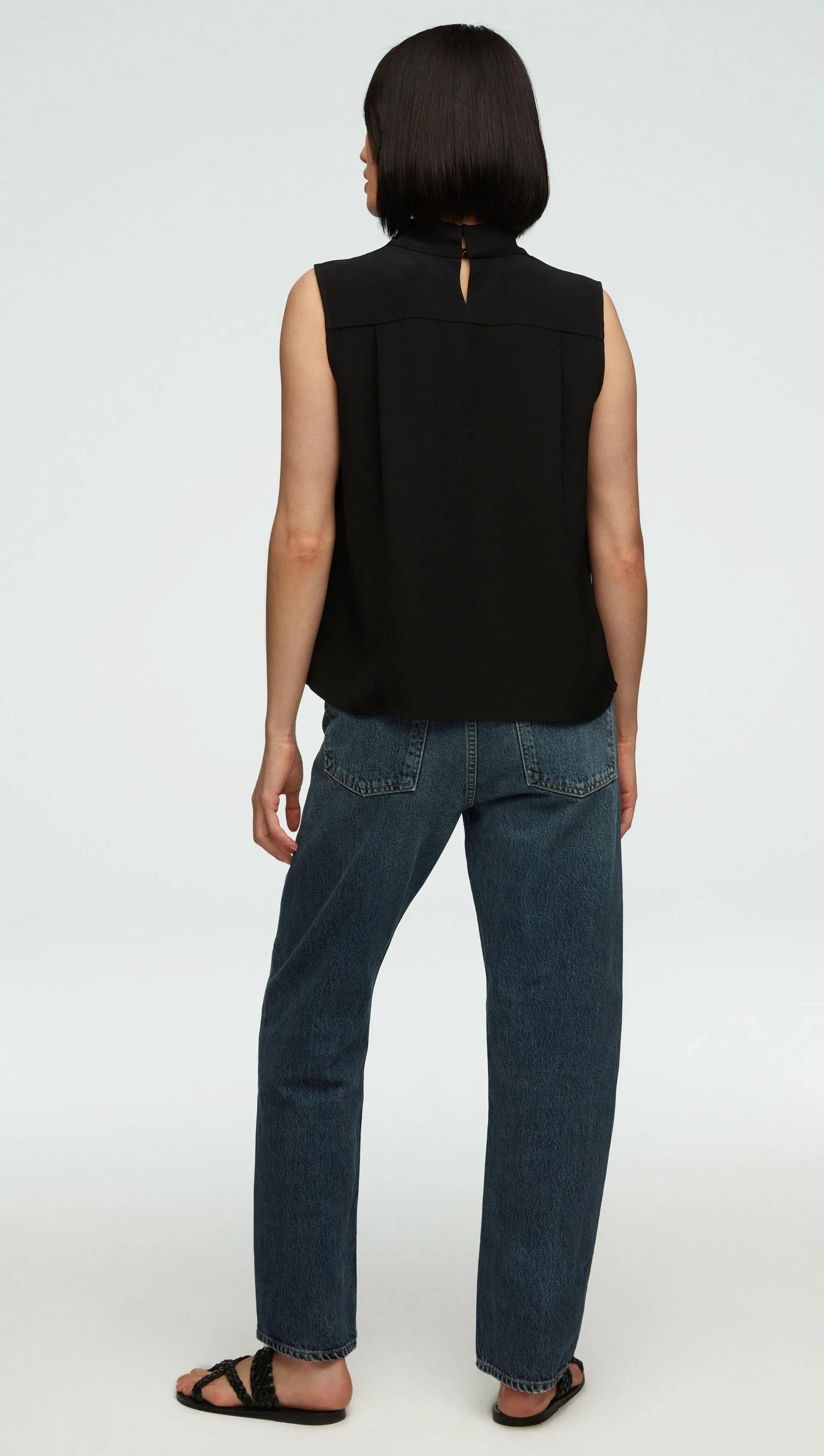 Cowl Top in Silk Crepe | Black sold by Argent product image thumbnail 4