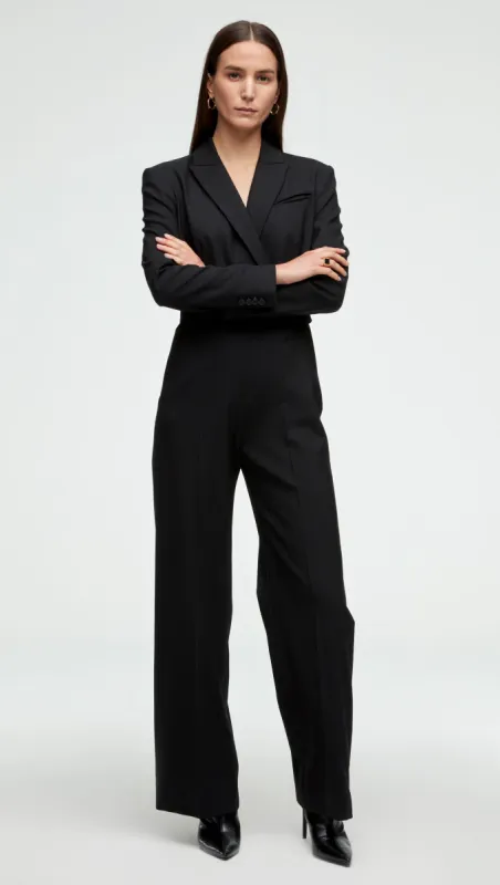 Tailored Jumpsuit in Seasonless Wool | Black sold by Argent