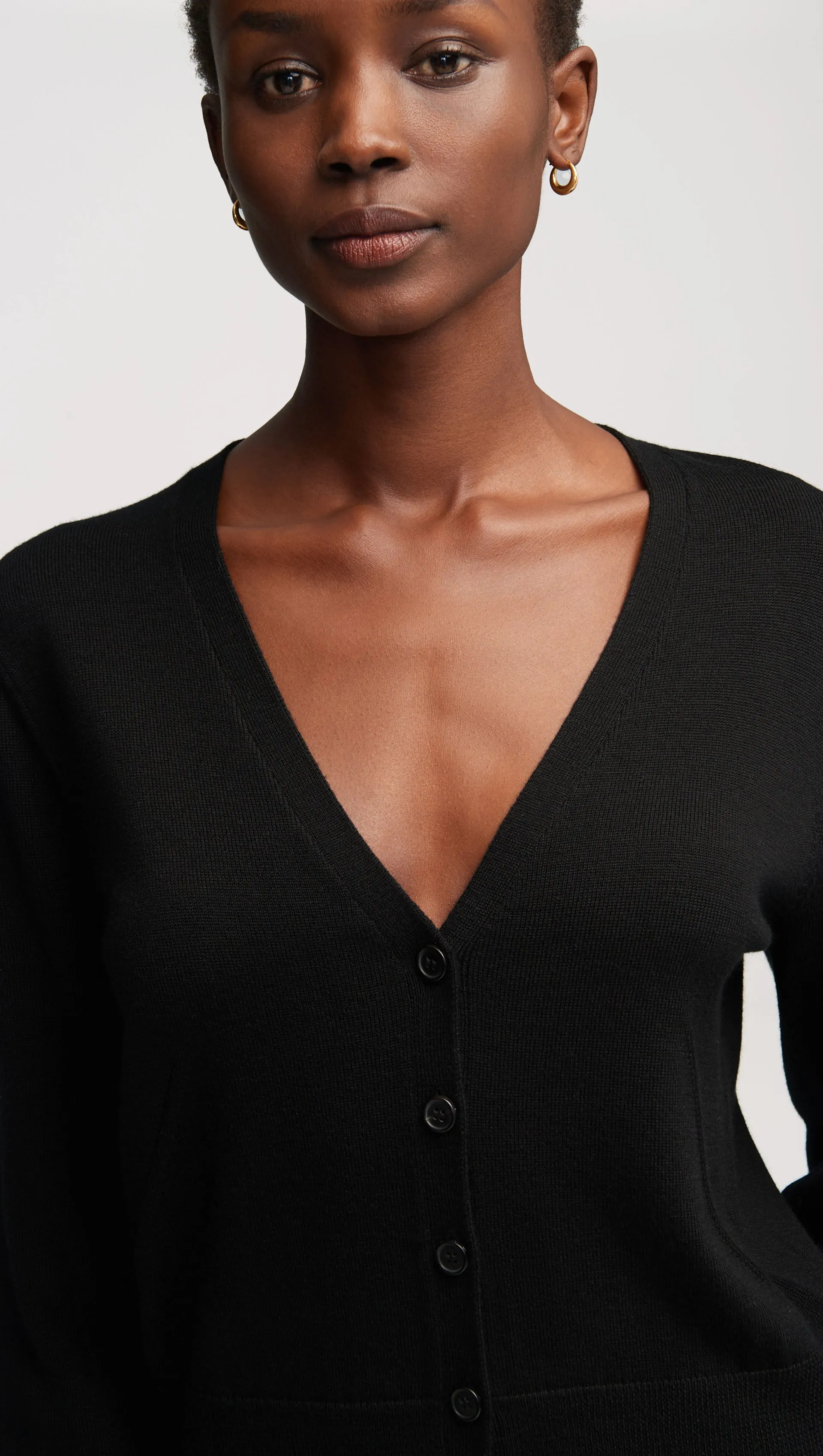 Everyday Knit Crew Cardigan in Merino Wool | Black sold by Argent product image thumbnail 2