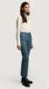 Cropped Straight Leg Trouser in Seasonless Wool | Stone Blue sold by Argent