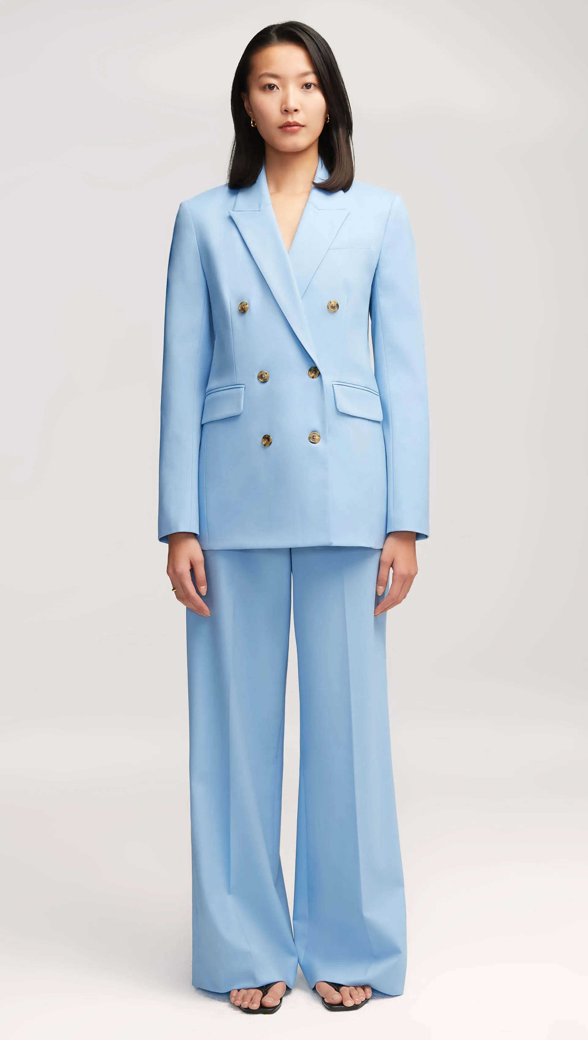 Double-Breasted Blazer in Seasonless Wool | Sky sold by Argent product image thumbnail 2