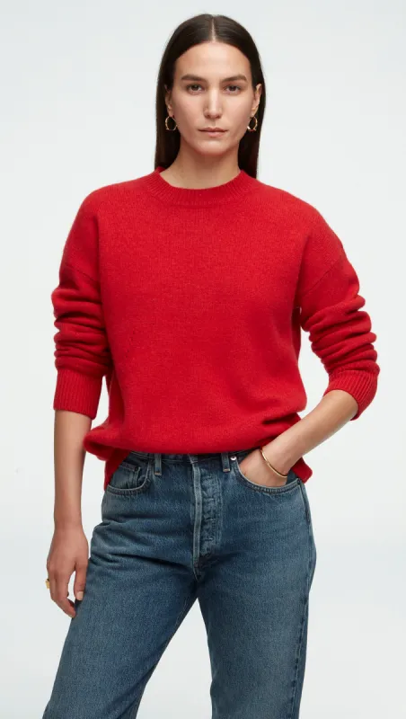 Oversized Sweater in Wool-Cashmere | Red sold by Argent