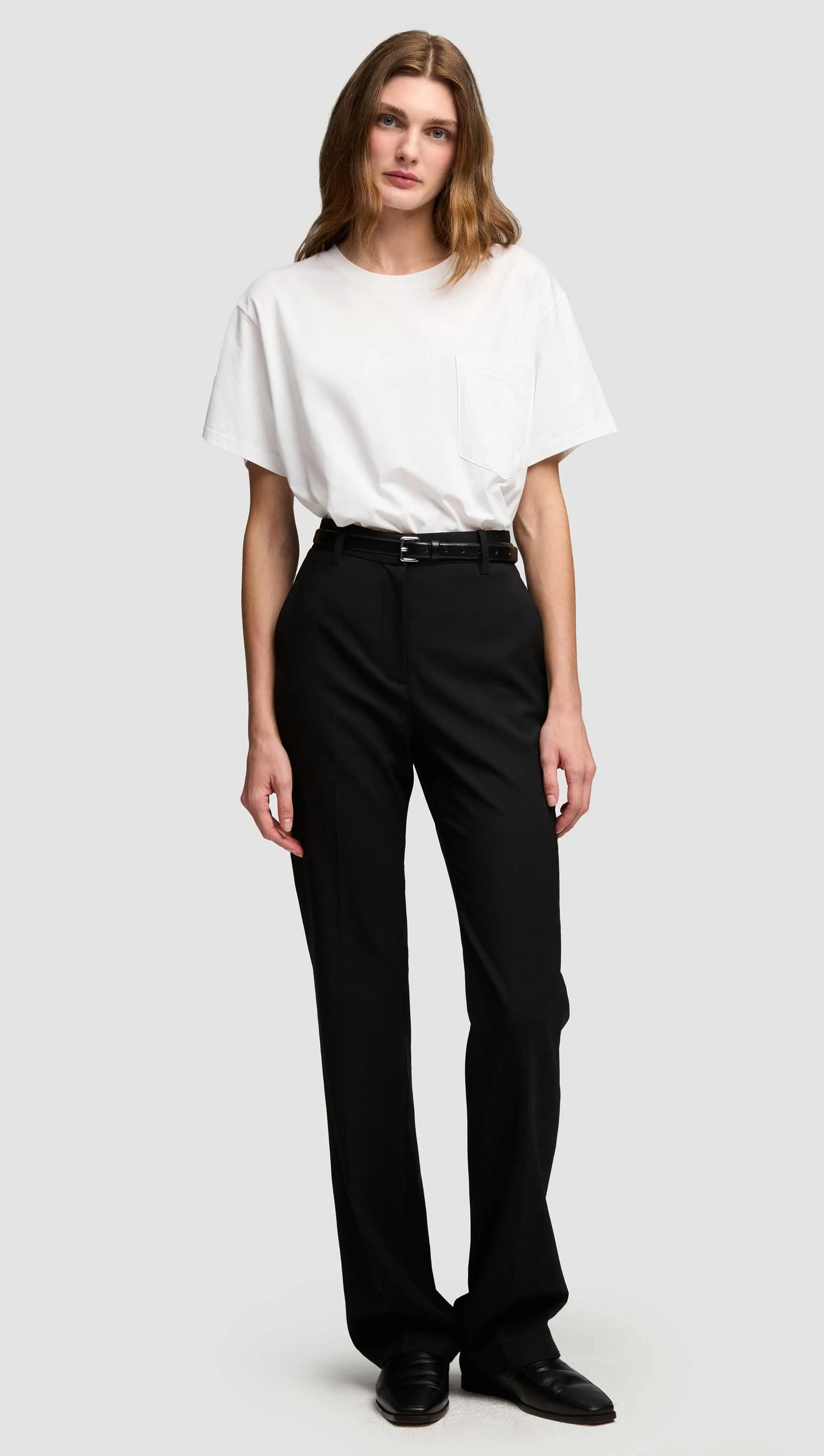 Straight Leg Trouser in Seasonless Wool | Black sold by Argent product image thumbnail 2