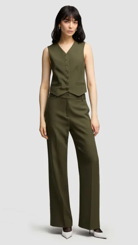 Soho Trouser in Viscose Wool Twill | Olive sold by Argent