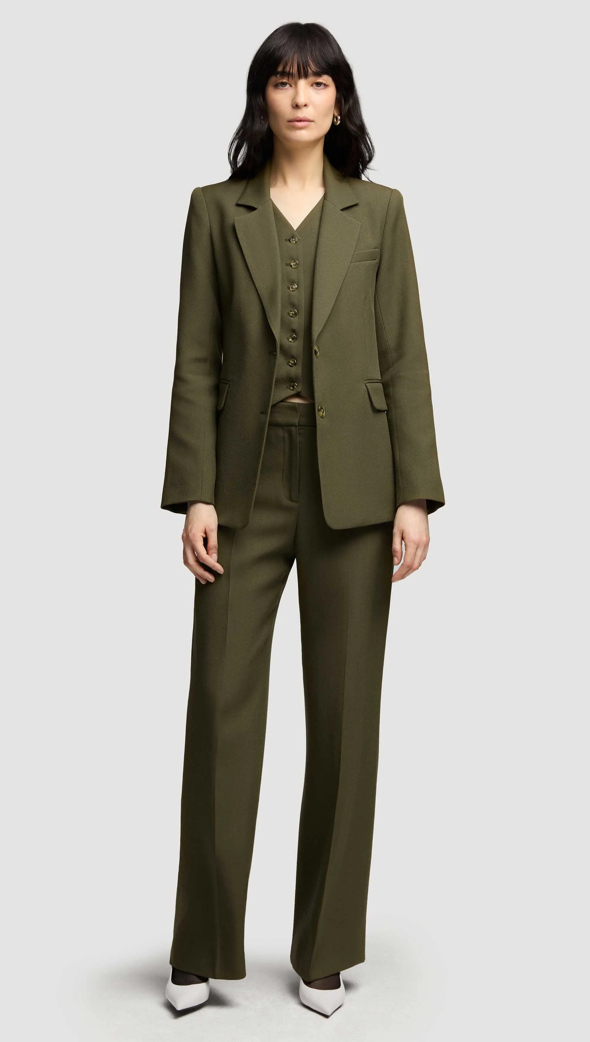 Soho Trouser in Viscose Wool Twill | Olive sold by Argent product image thumbnail 2