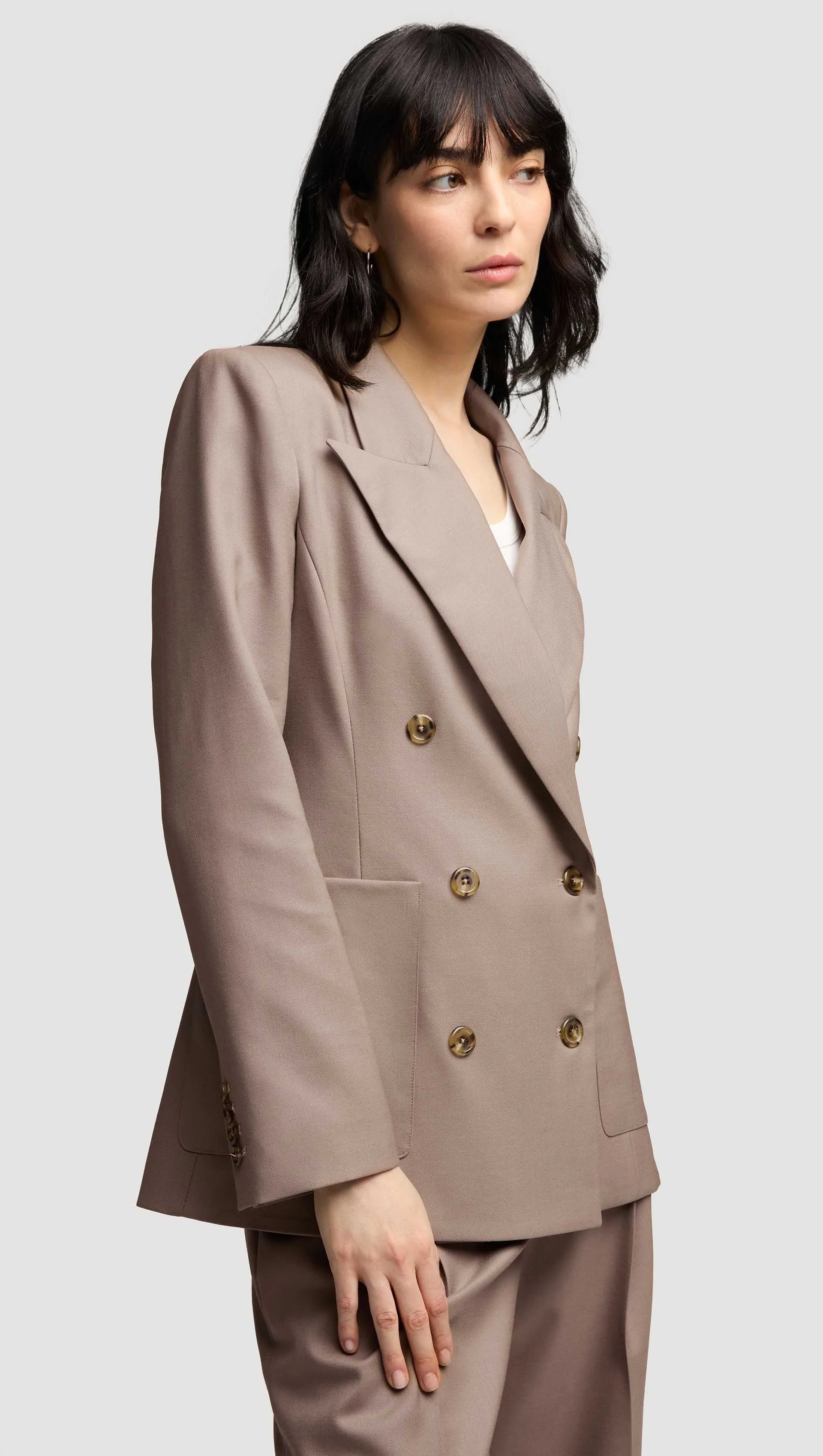 Chelsea Blazer in Seasonless Wool | Taupe sold by Argent product image thumbnail 2