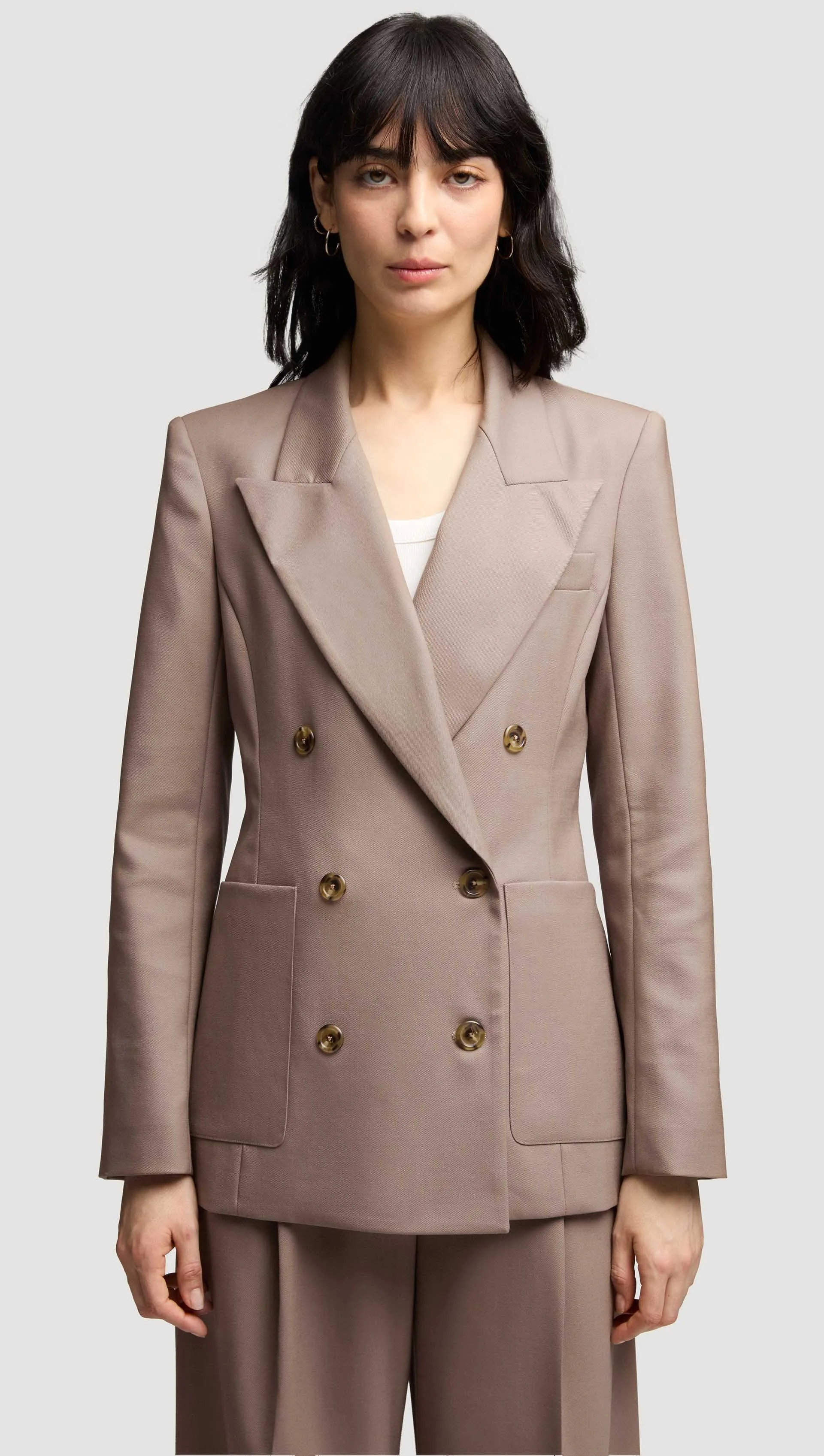 Chelsea Blazer in Seasonless Wool | Taupe sold by Argent