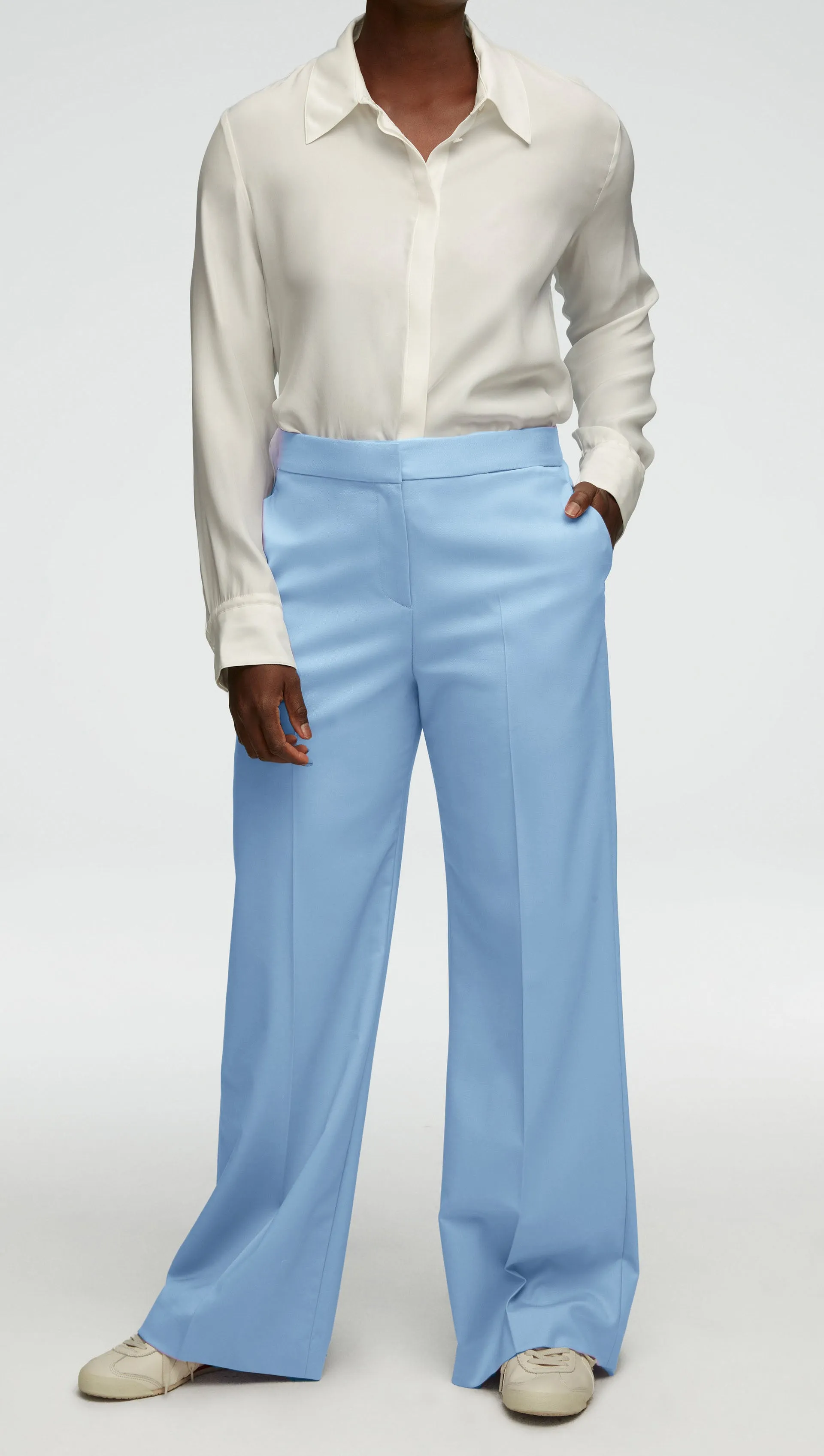 Wide Leg Trouser in Seasonless Wool | Sky sold by Argent product image thumbnail 2