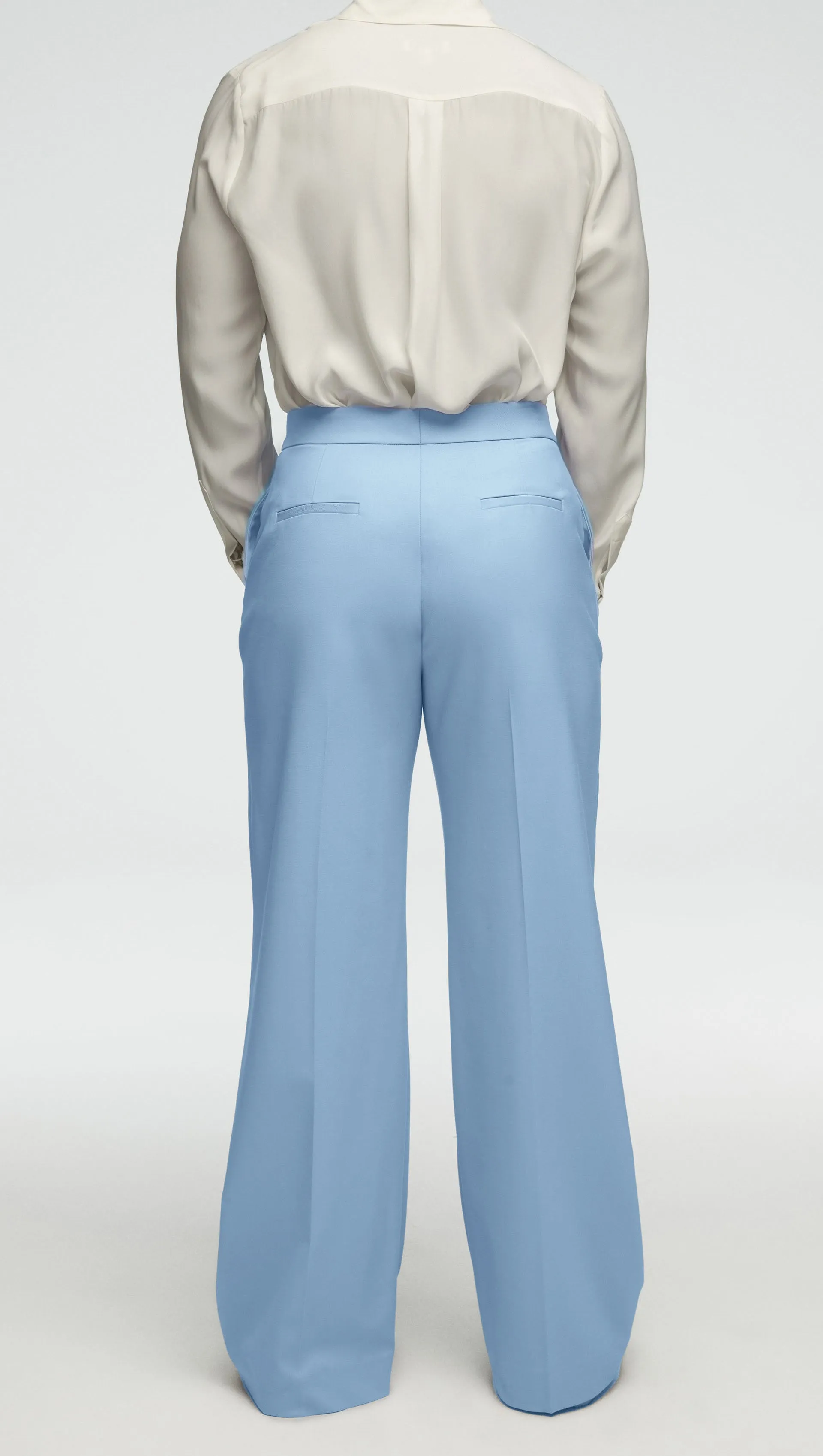Wide Leg Trouser in Seasonless Wool | Sky sold by Argent product image thumbnail 4