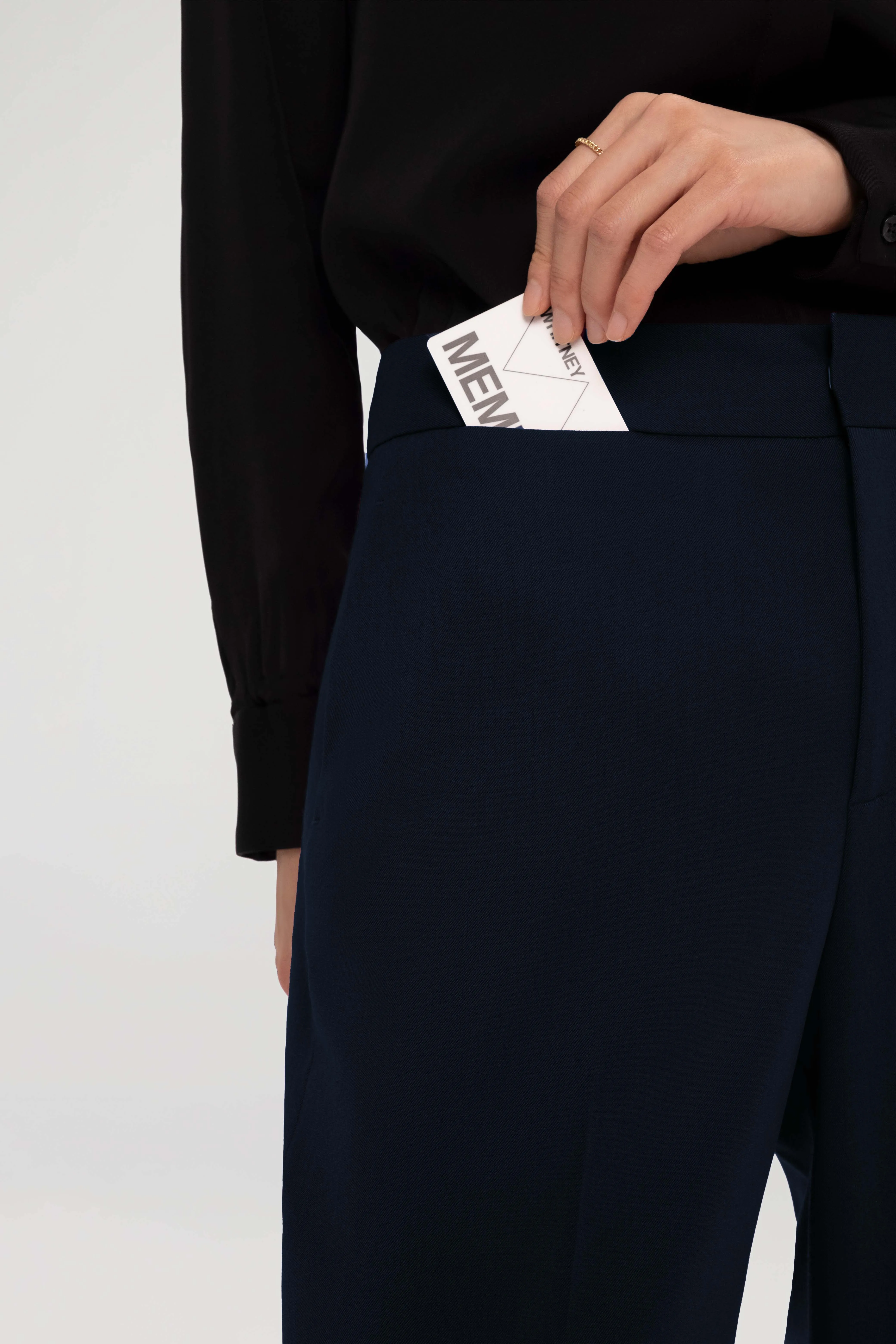 Wide Leg Trouser in Seasonless Wool | Midnight sold by Argent product image thumbnail 4