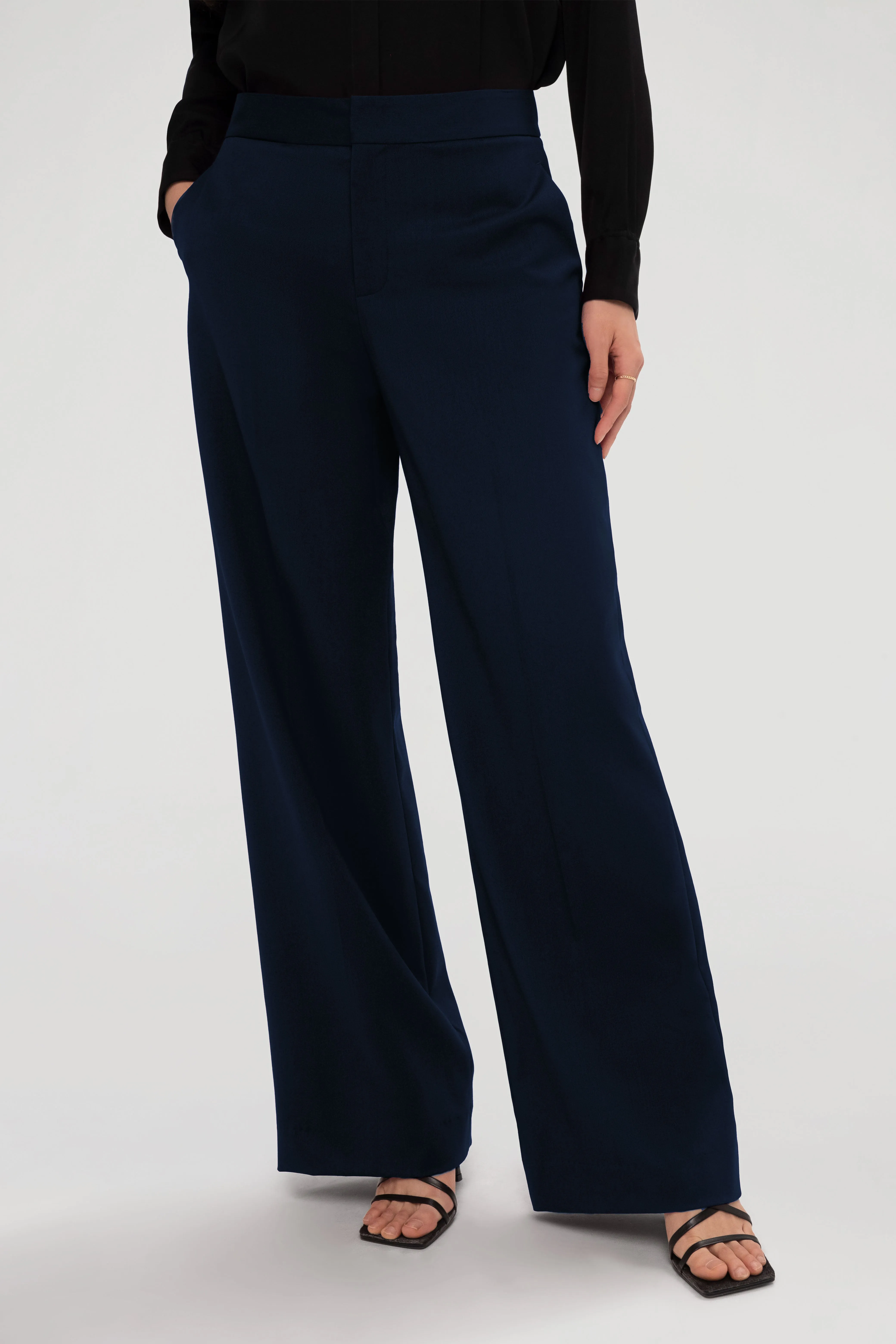 Wide Leg Trouser in Seasonless Wool | Midnight sold by Argent product image thumbnail 2