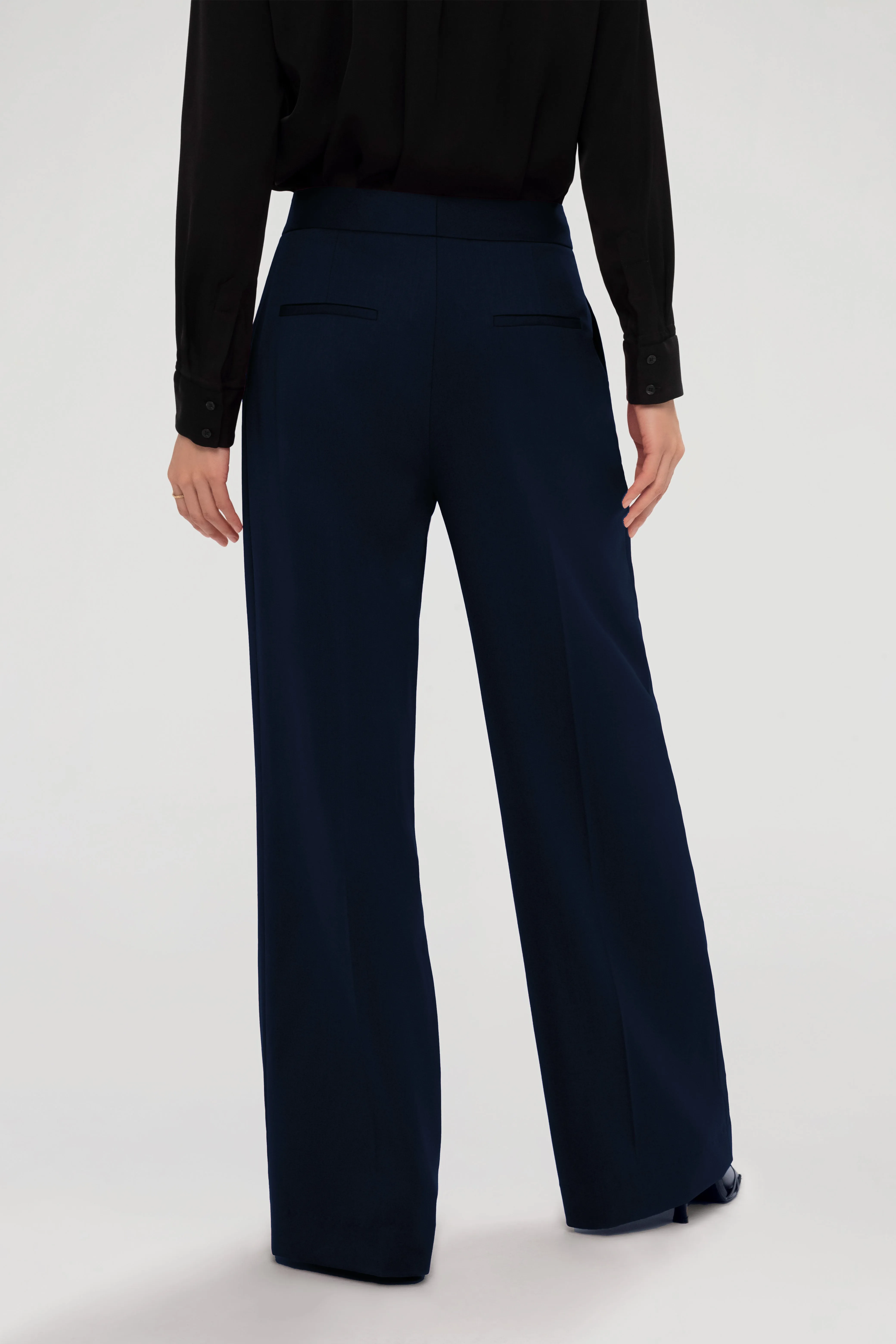 Wide Leg Trouser in Seasonless Wool | Midnight sold by Argent product image thumbnail 3