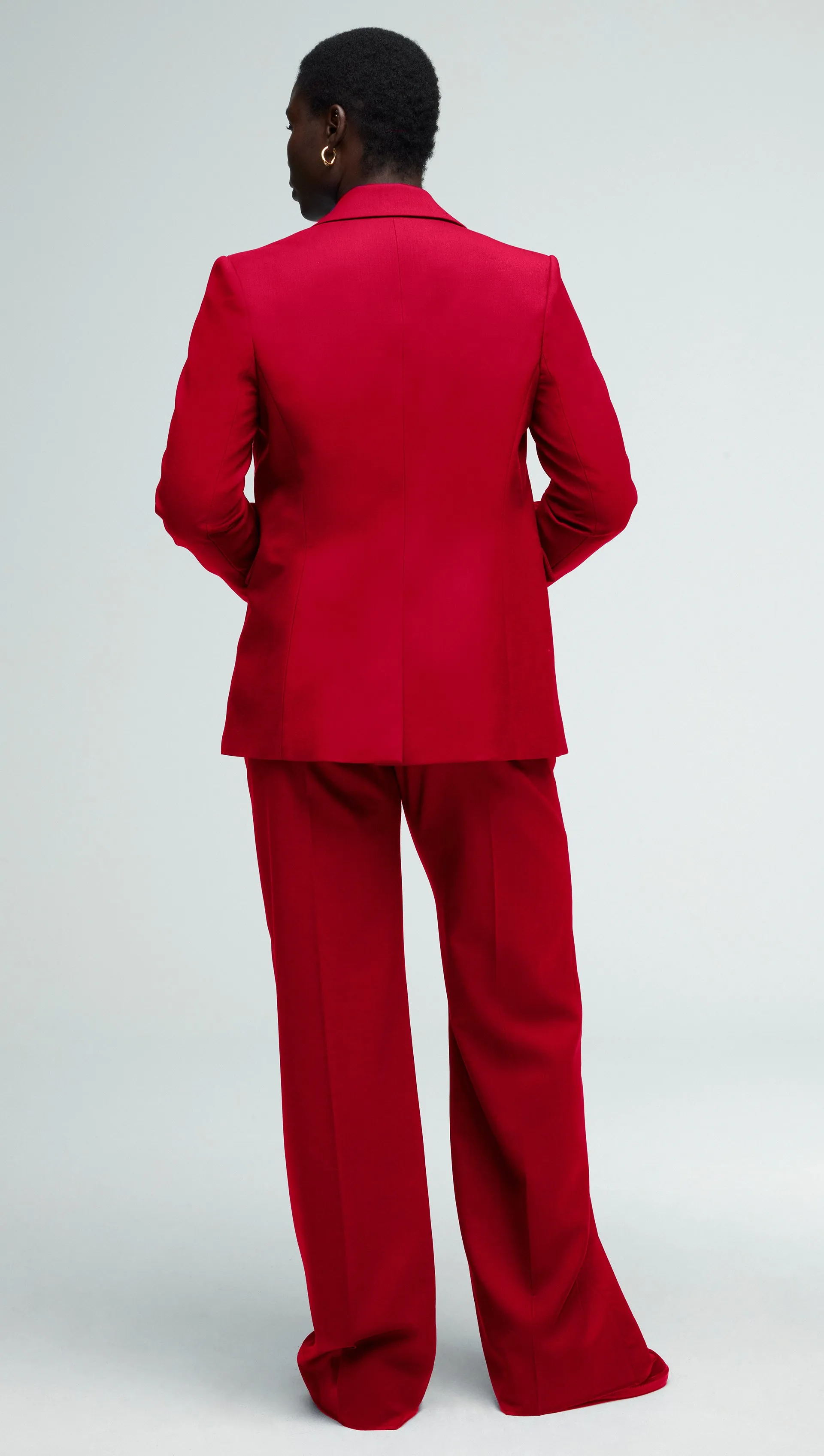Wide Leg Trouser in Seasonless Wool | Cranberry sold by Argent product image thumbnail 5