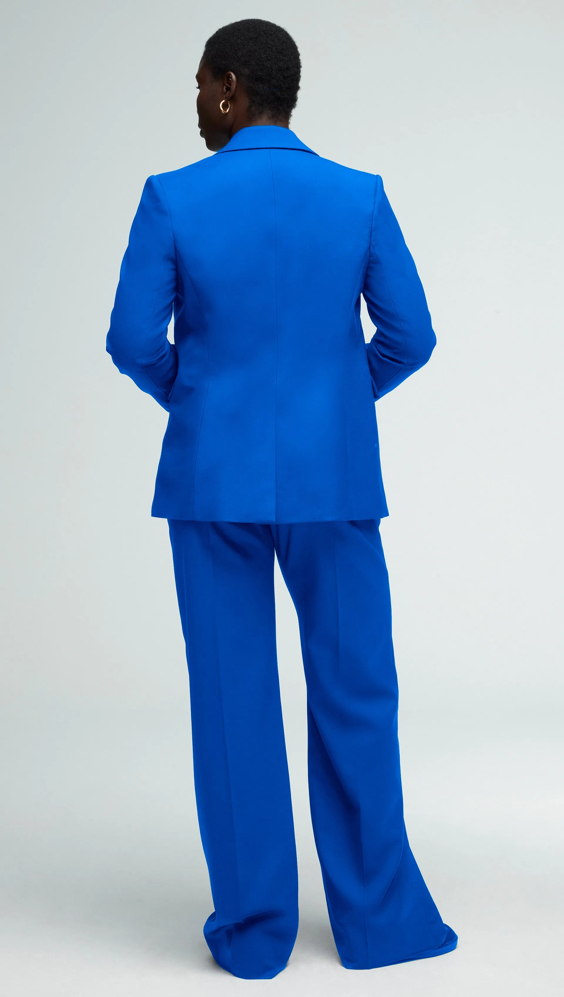 Single Button Blazer in Seasonless Wool | Royal Blue sold by Argent product image thumbnail 3