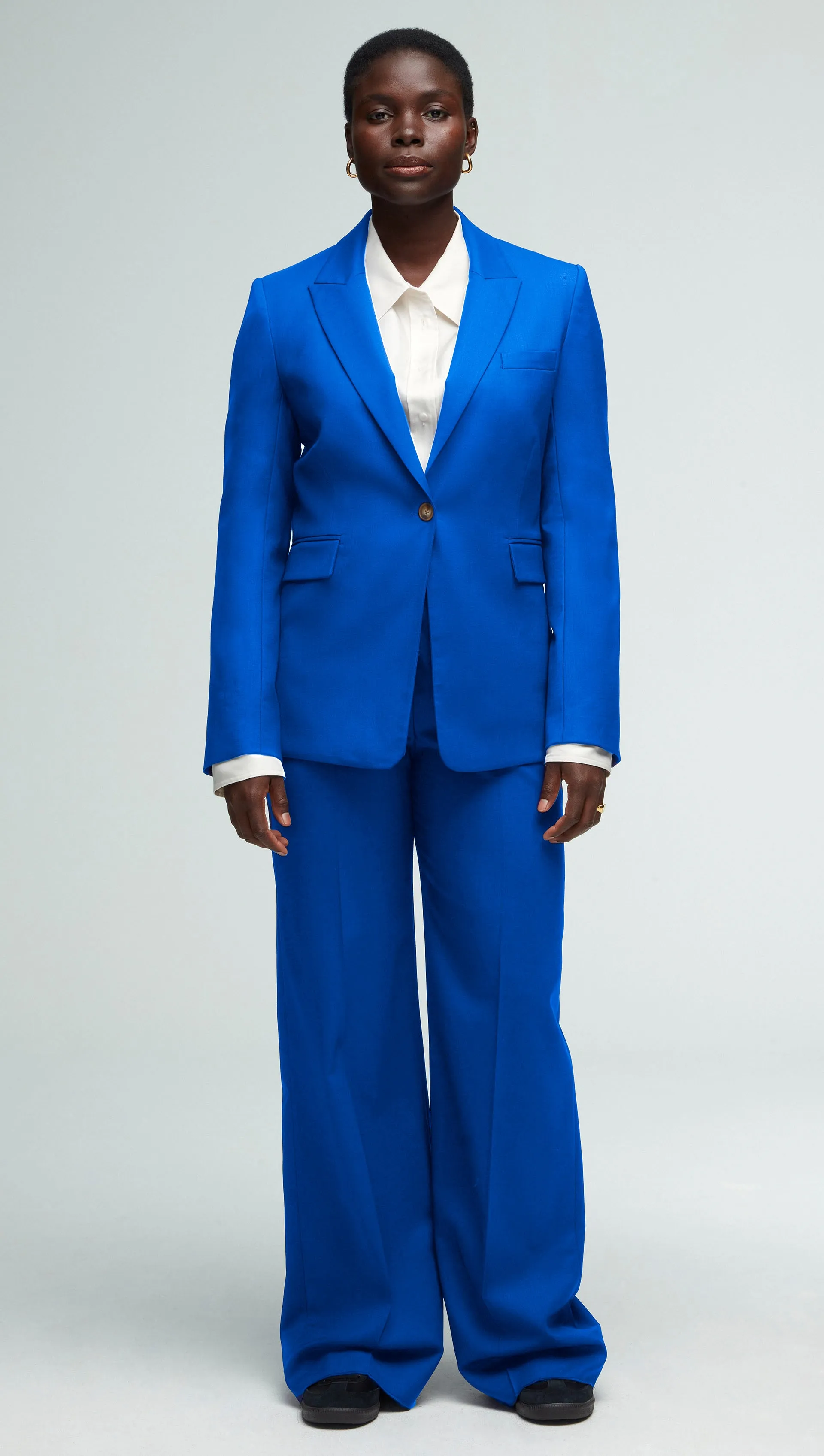 Single Button Blazer in Seasonless Wool | Royal Blue sold by Argent product image thumbnail 2