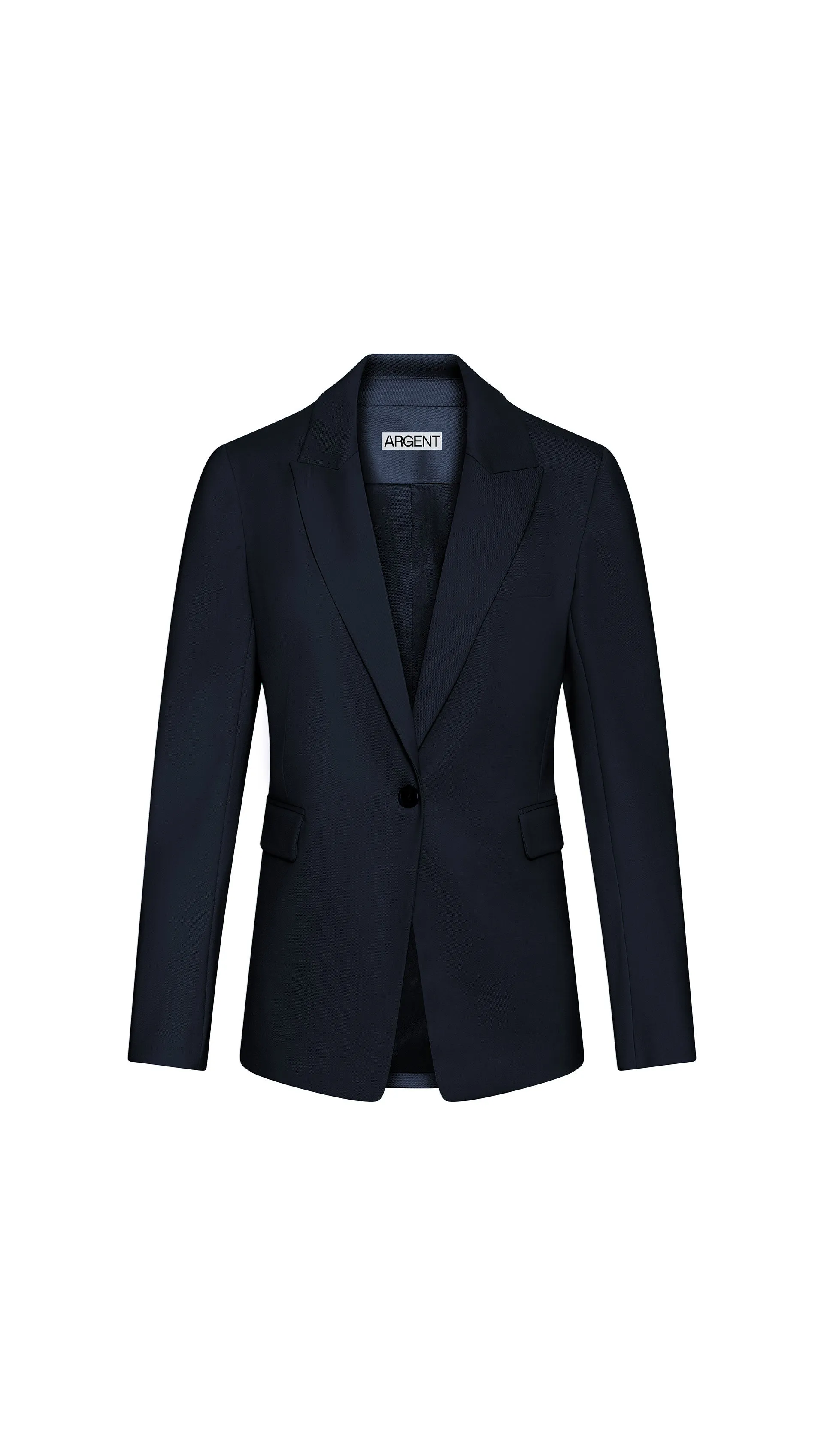 Single Button Blazer in Seasonless Wool | Midnight sold by Argent product image thumbnail 5