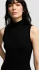 Sleeveless Turtleneck in Stretch Wool | Black sold by Argent