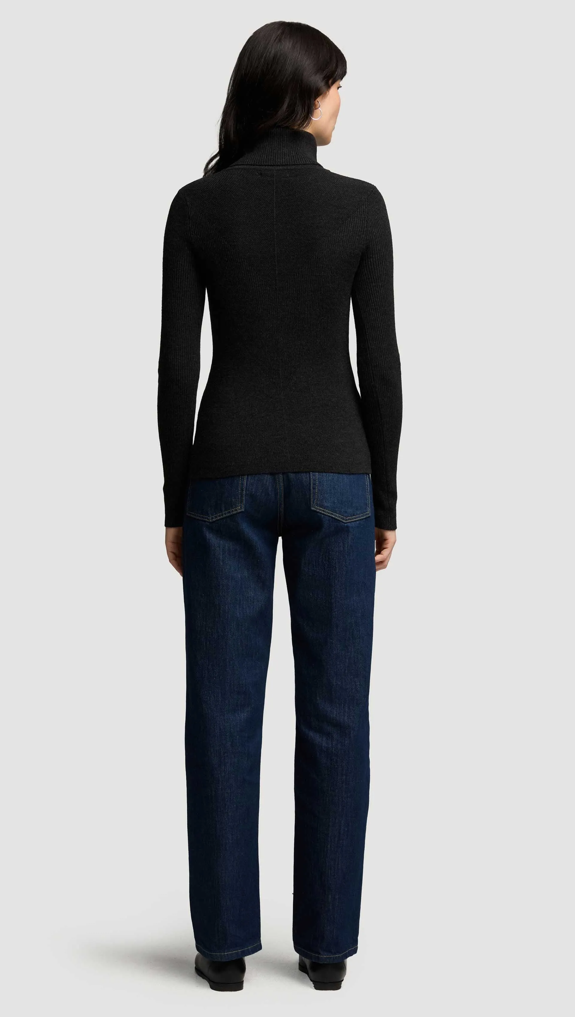 Knit Turtleneck in Stretch Wool | Black sold by Argent product image thumbnail 4