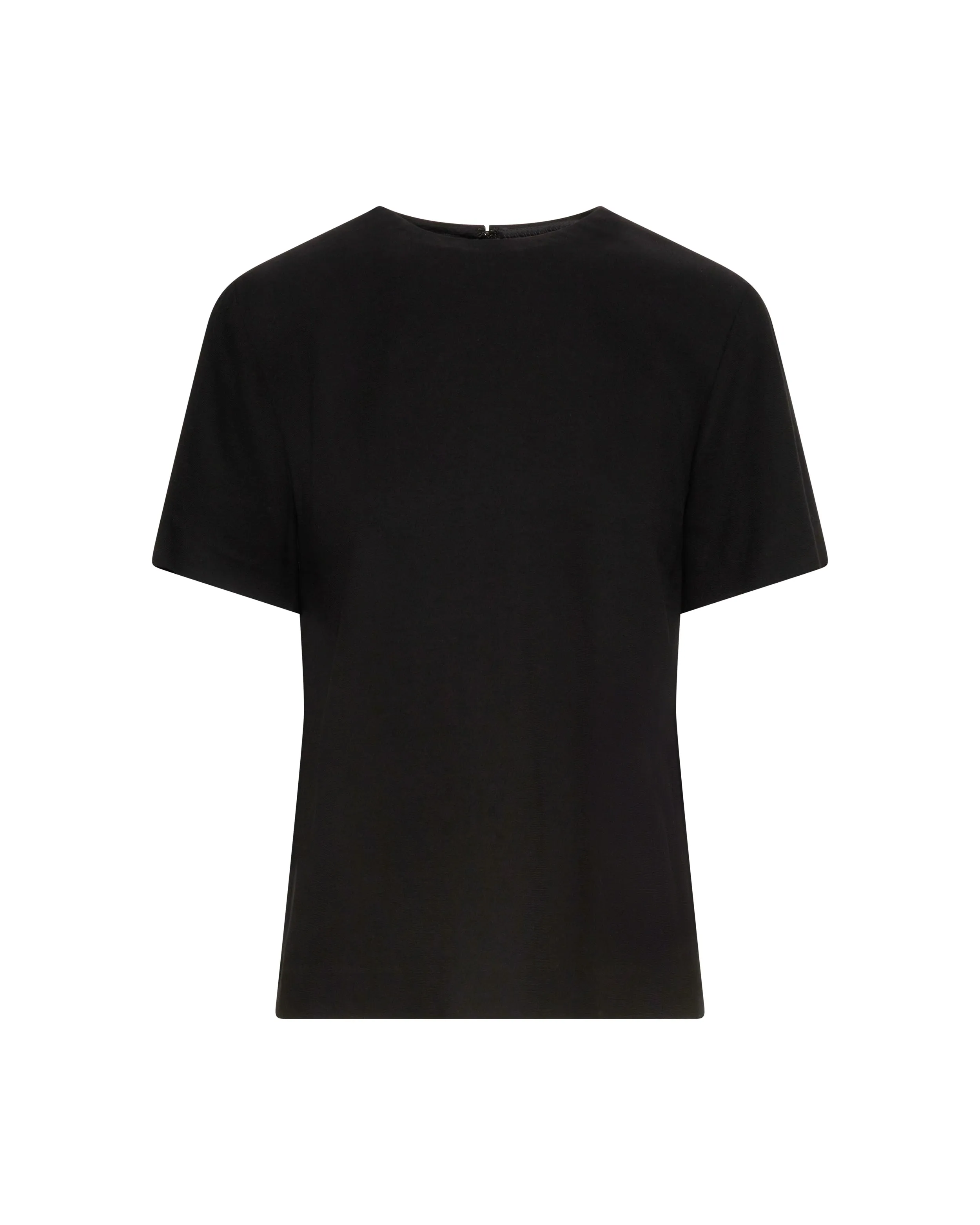 Woven Tee in Viscose Wool Crepe | Black sold by Argent product image thumbnail 4