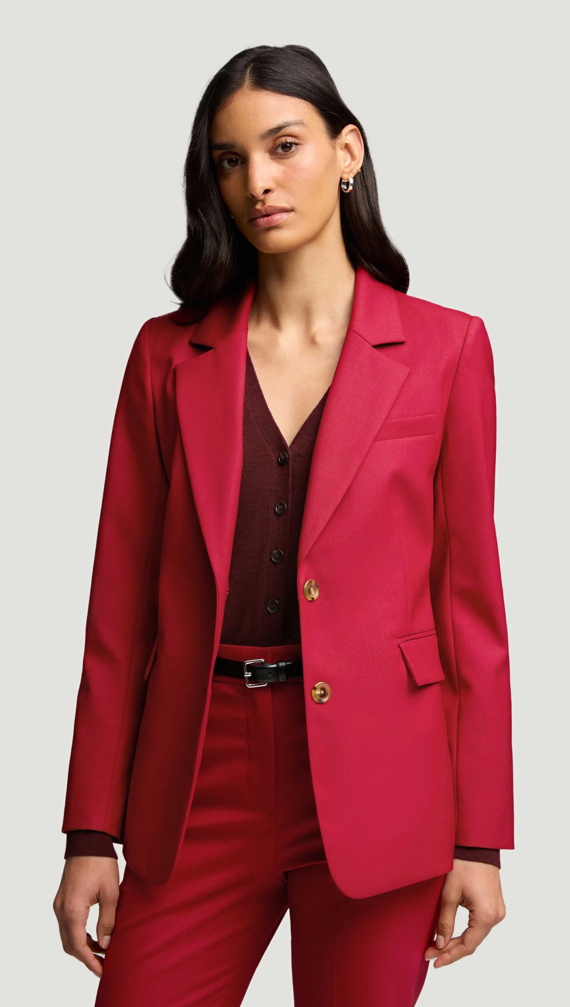 Two-Button Blazer in Seasonless Wool | Carmine sold by Argent product image thumbnail 2