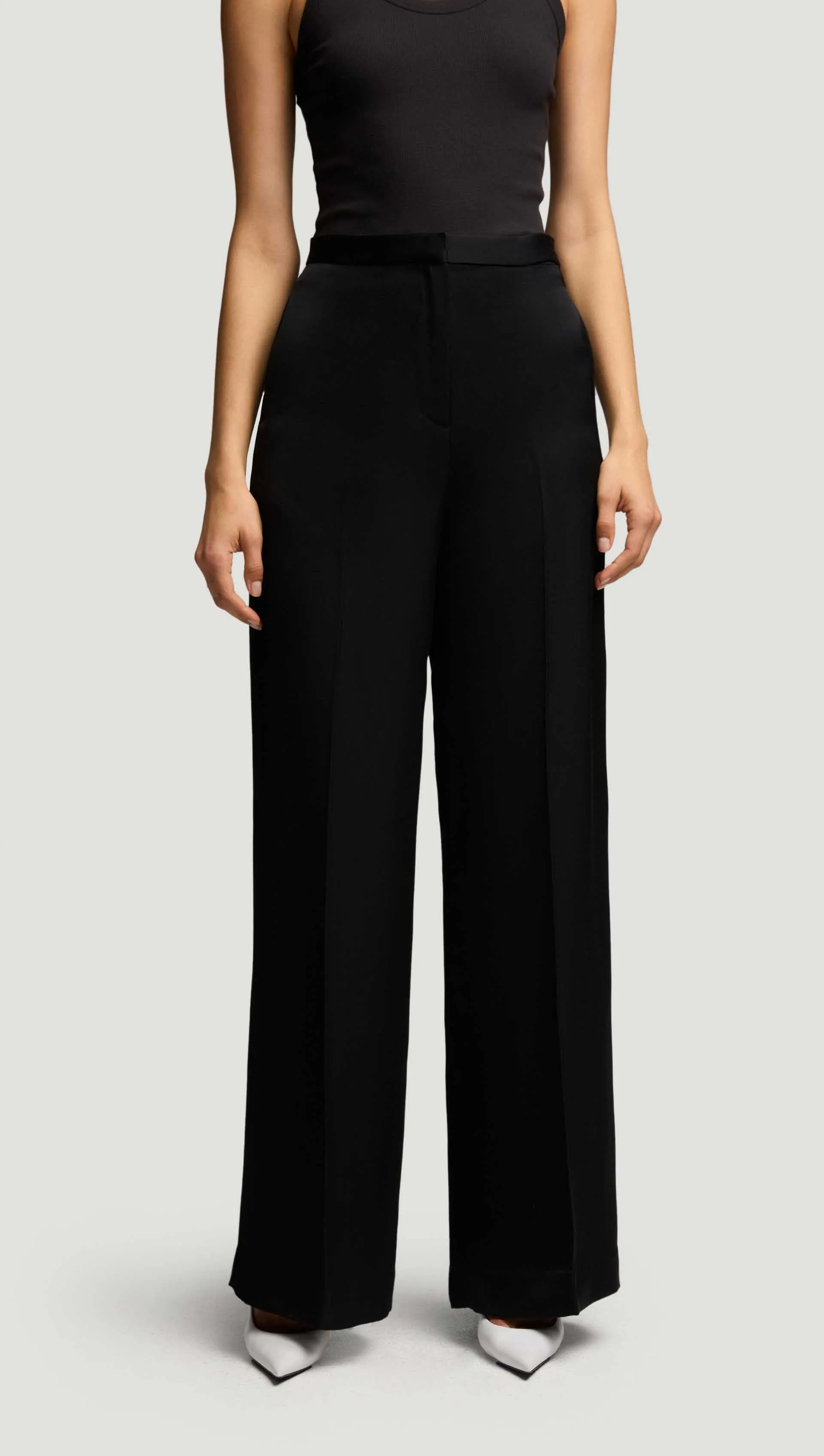 Jones Trouser in Viscose Satin Twill | Black sold by Argent product image thumbnail 4