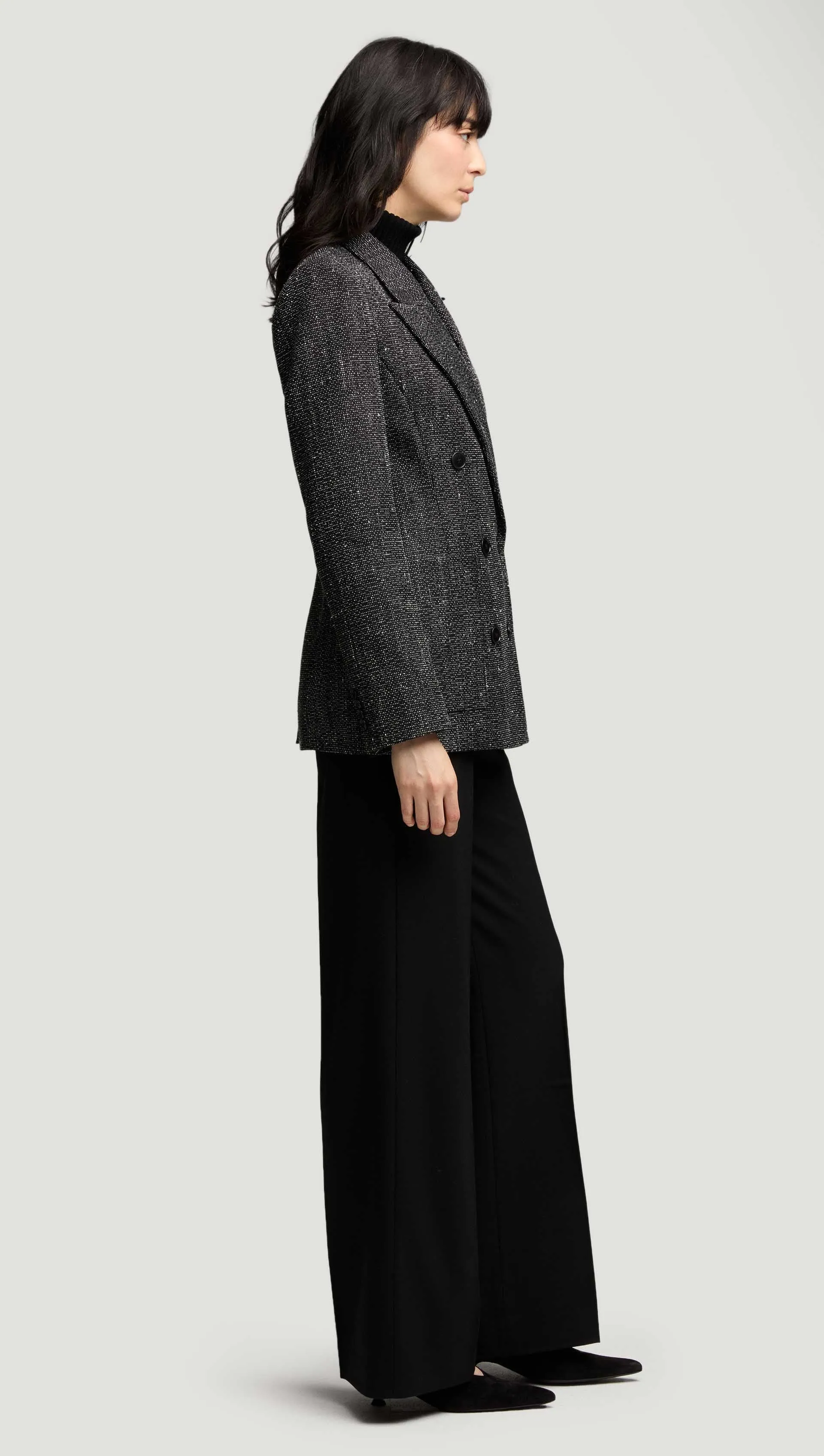 Chelsea Blazer in Tweed | Black/White sold by Argent product image thumbnail 5