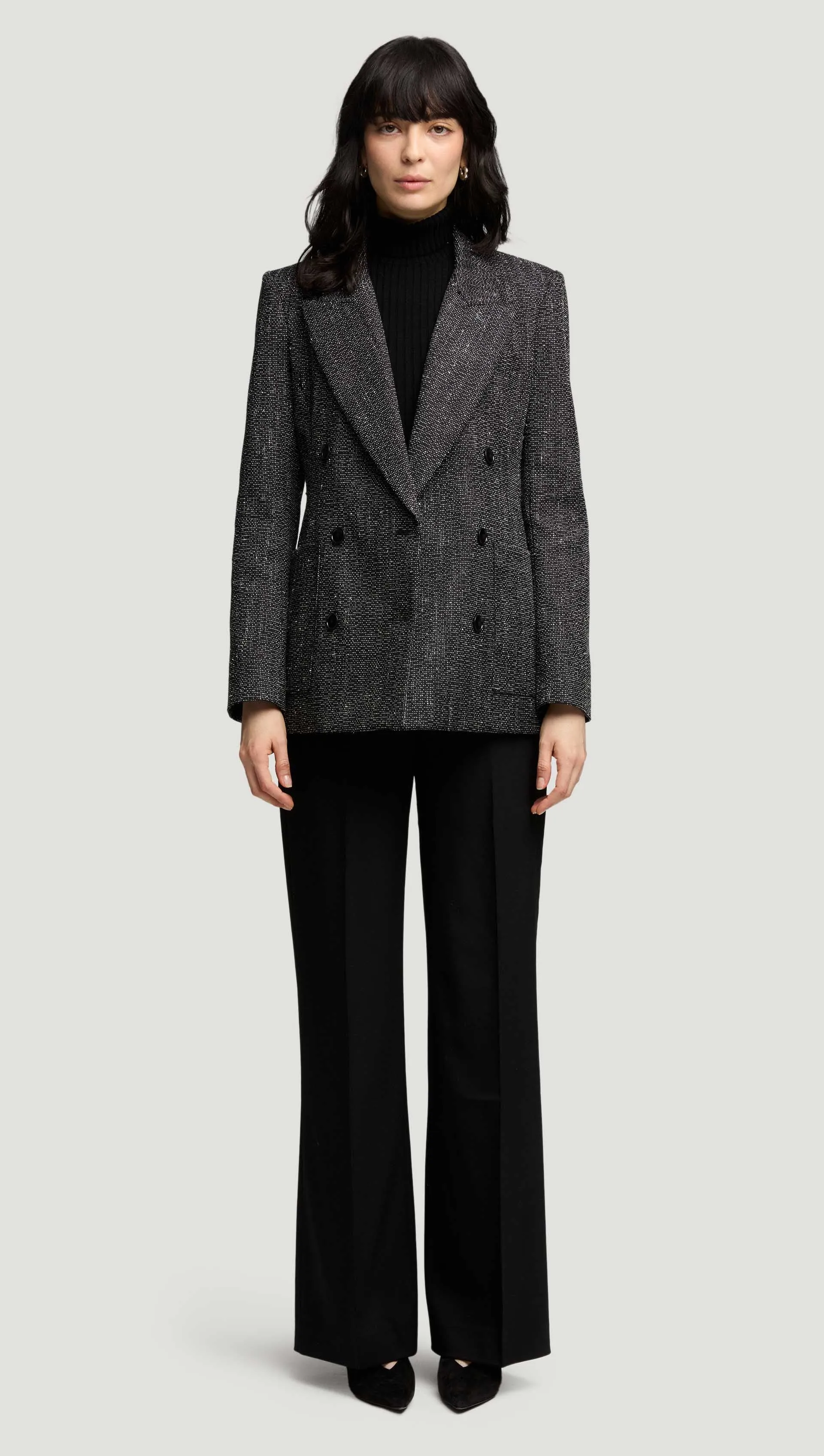 Chelsea Blazer in Tweed | Black/White sold by Argent product image thumbnail 4