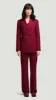 Straight Leg Trouser in Seasonless Wool | Burgundy sold by Argent