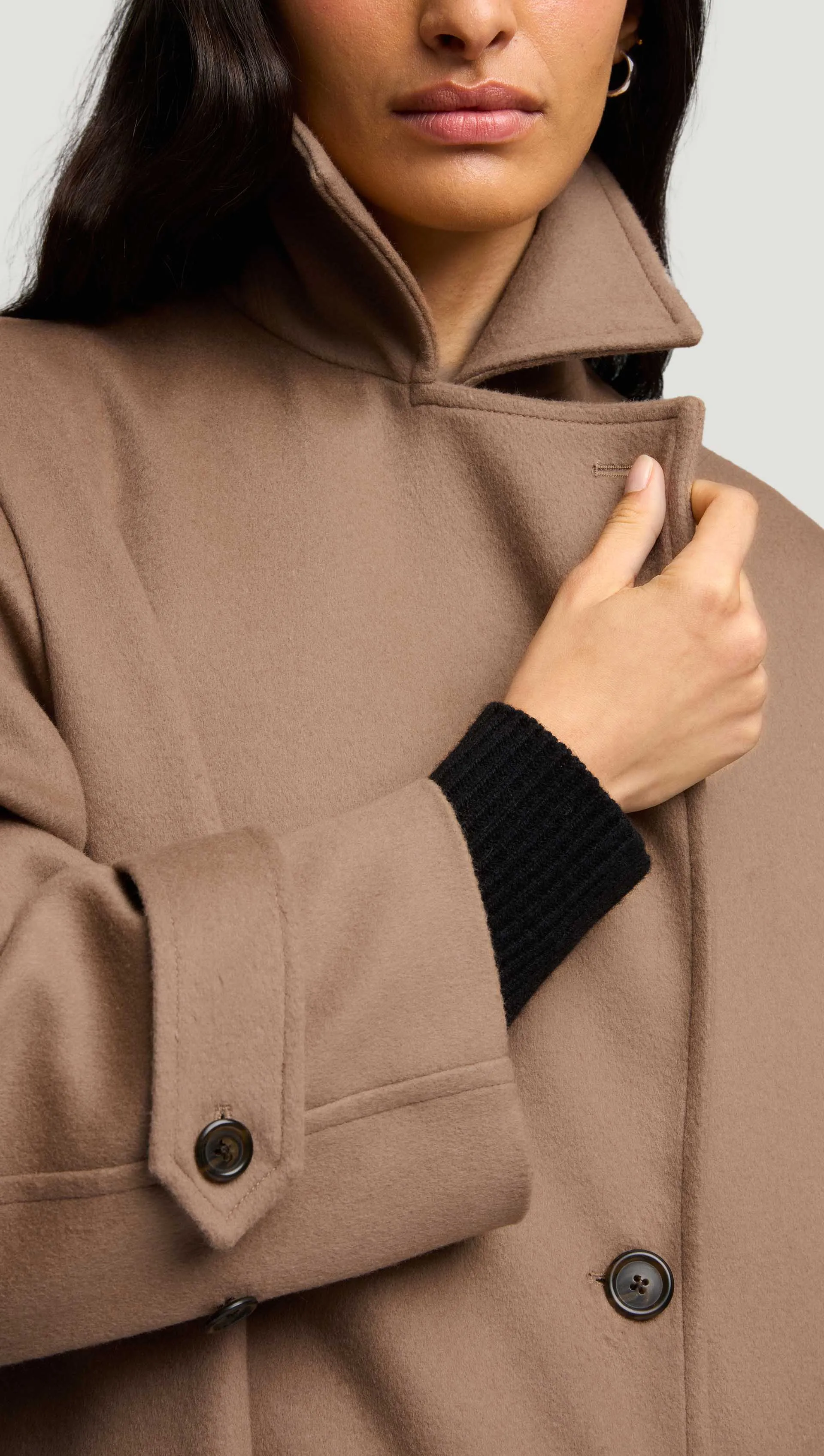 Double-Breasted Coat in Wool-Cashmere | Camel sold by Argent product image thumbnail 2