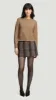 Mini Tailored Skirt in Viscose Blend | Coffee/Beige Plaid sold by Argent